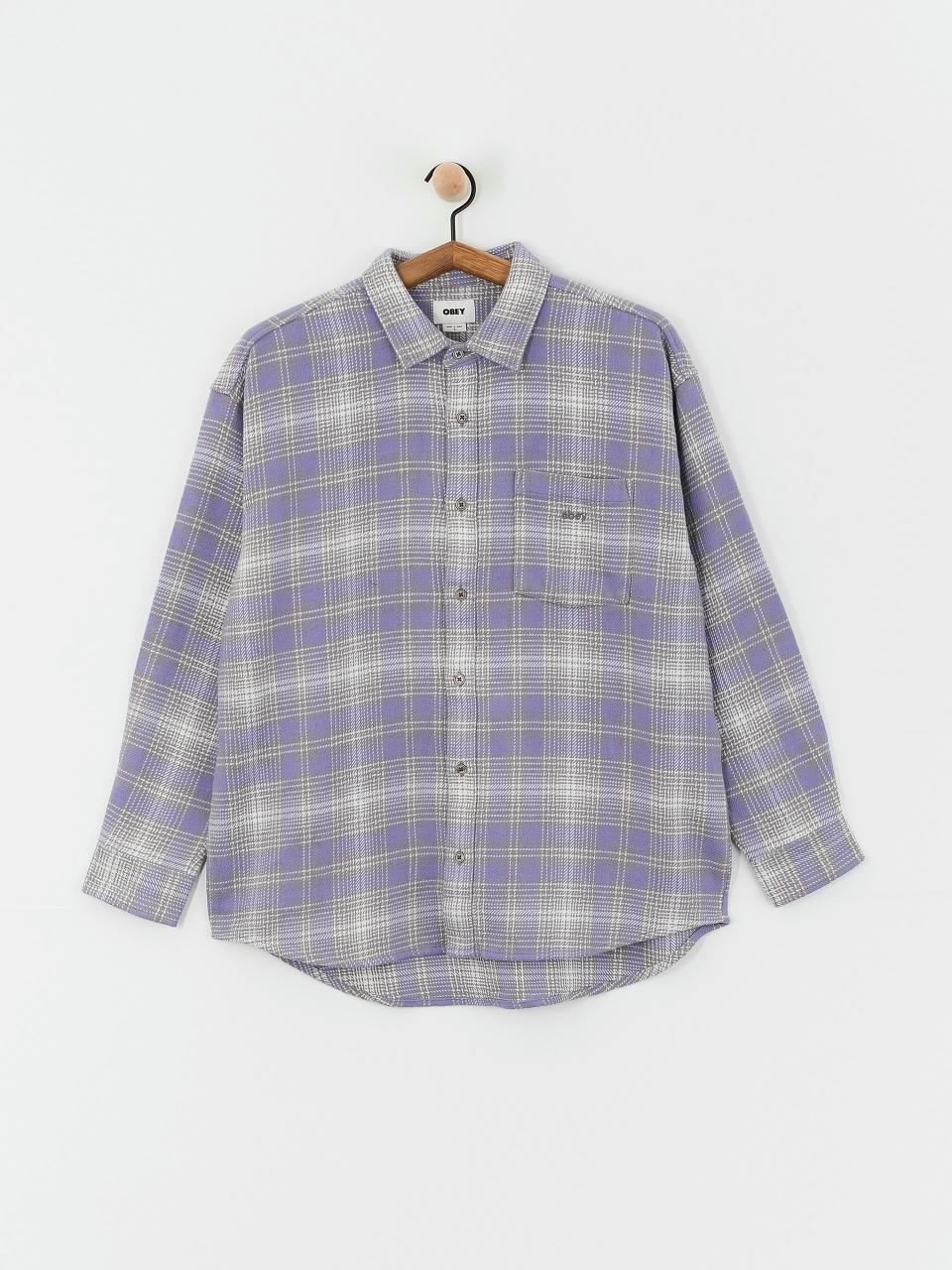 Cămașă OBEY Belmont Plaid Wmn (aster purple)