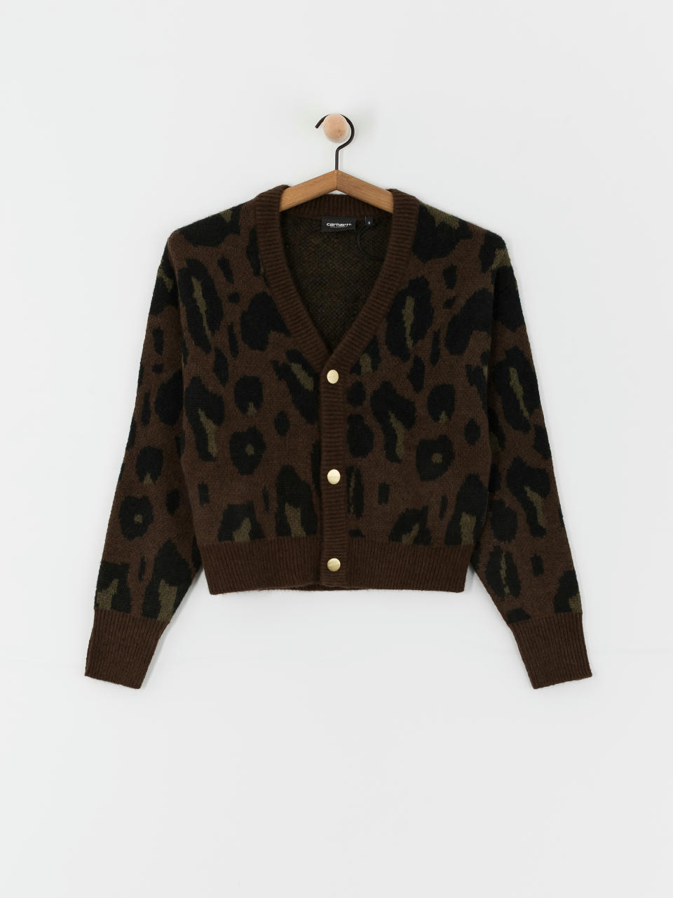 Pulover Carhartt WIP Merton Cardigan Wmn (camo leo jacquard/tamarind)