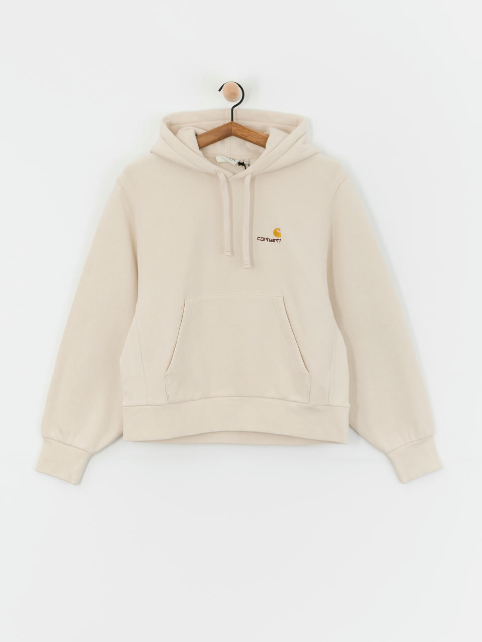 Hanorac cu glugă Carhartt WIP American Script HD Wmn (moonbeam)