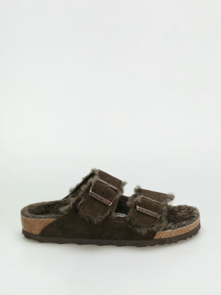 Șlapi Birkenstock Arizona Shearling Suede Leather Fur Narrow Wmn (mocha)