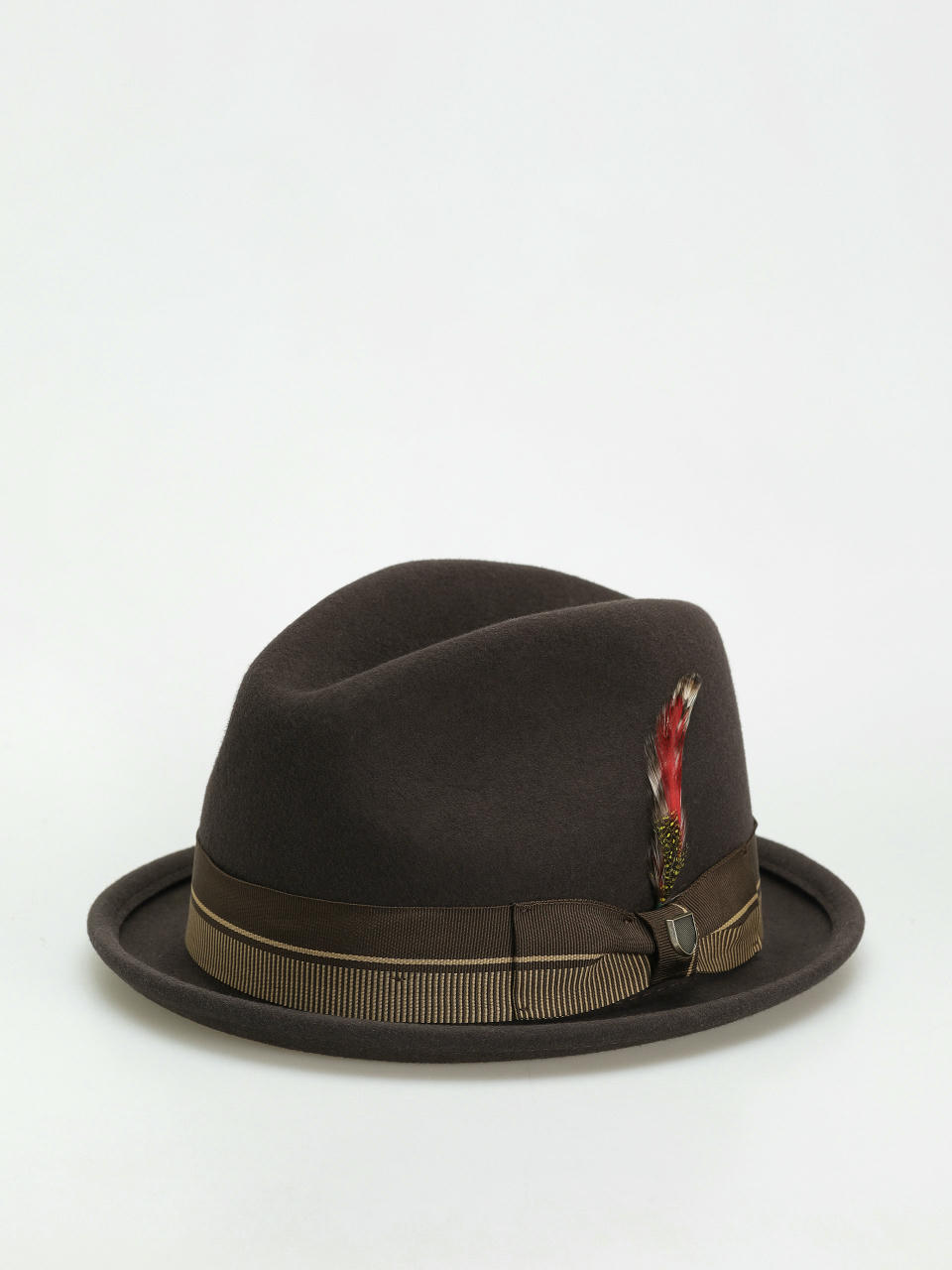 Pălărie Brixton 20Th Anniversary Gain Fedora (chocolate/gold)