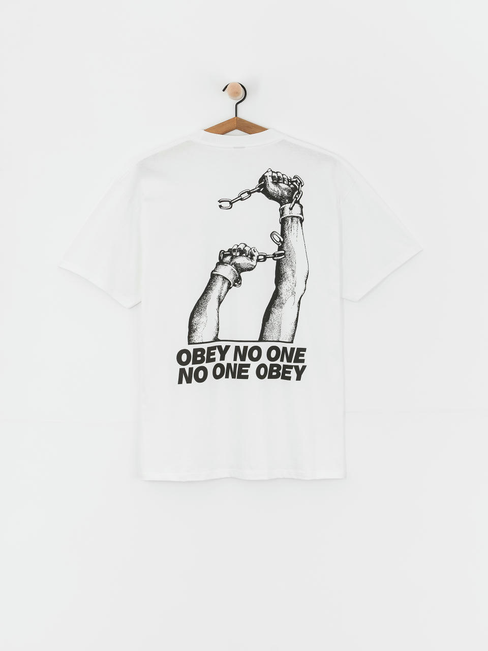 Tricou OBEY No One Obey (white)