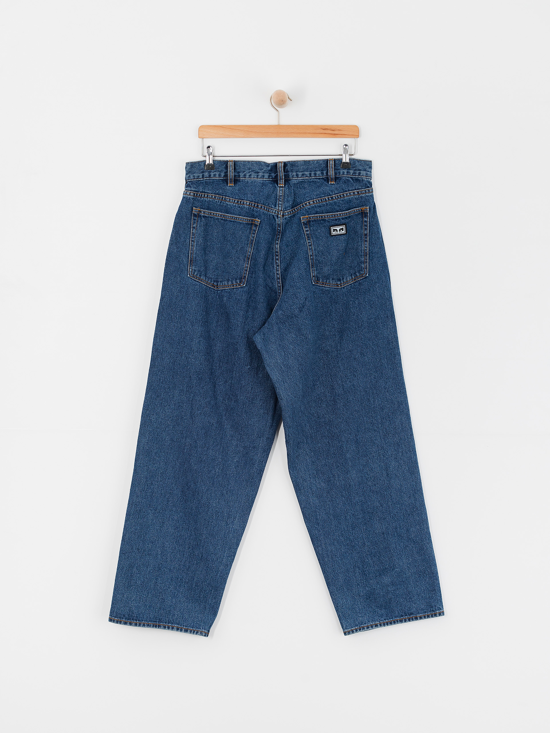 Pantaloni OBEY Bigwig Baggy Denim (stone wash indigo)