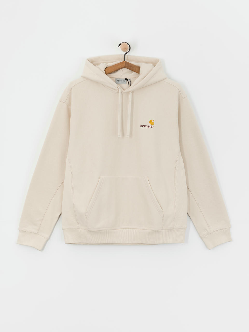 Hanorac cu glugă Carhartt WIP American Script HD (moonbeam)