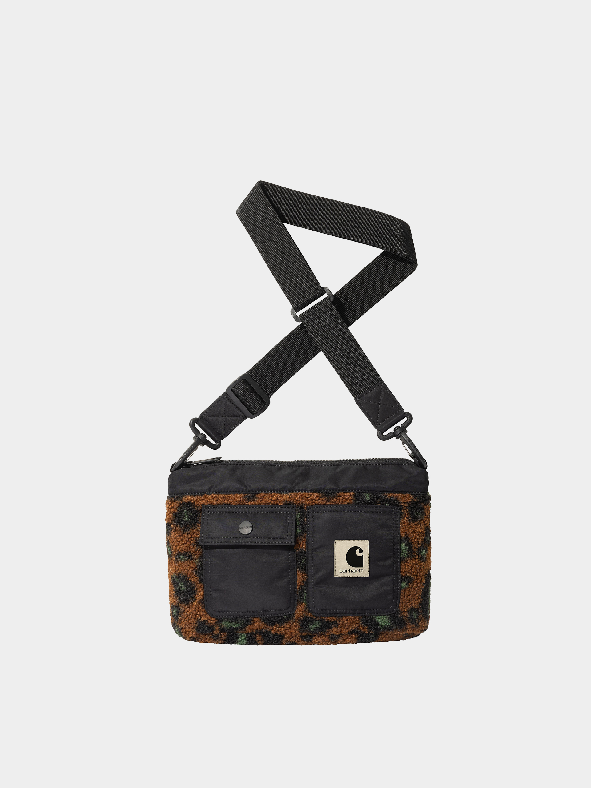 Poșetă Carhartt WIP Orla Strap Bag (camo leo jacquard/tamarind/black)