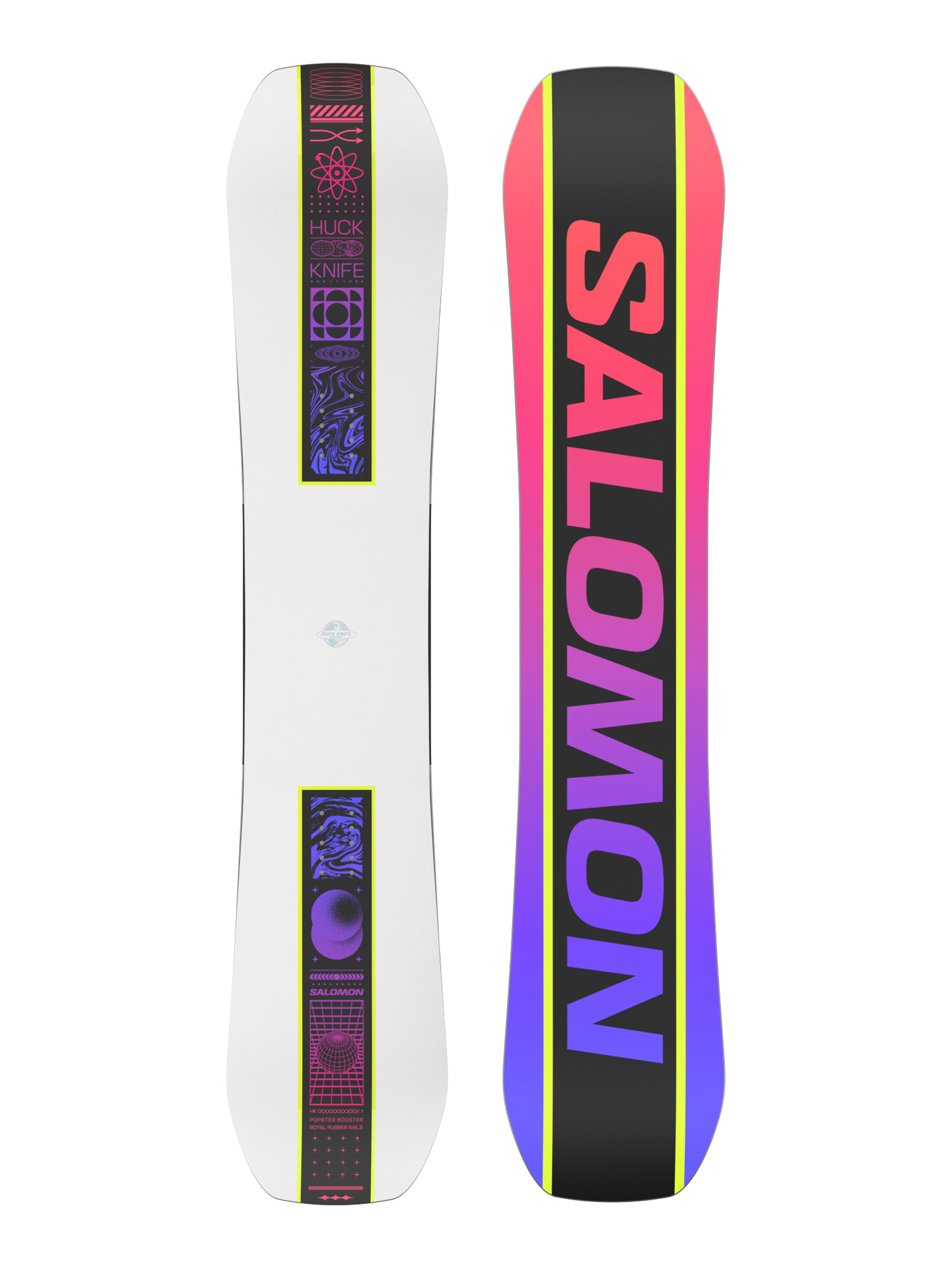 Snowboard Salomon Huck Knife - alb, negru, multicolor (white/black)