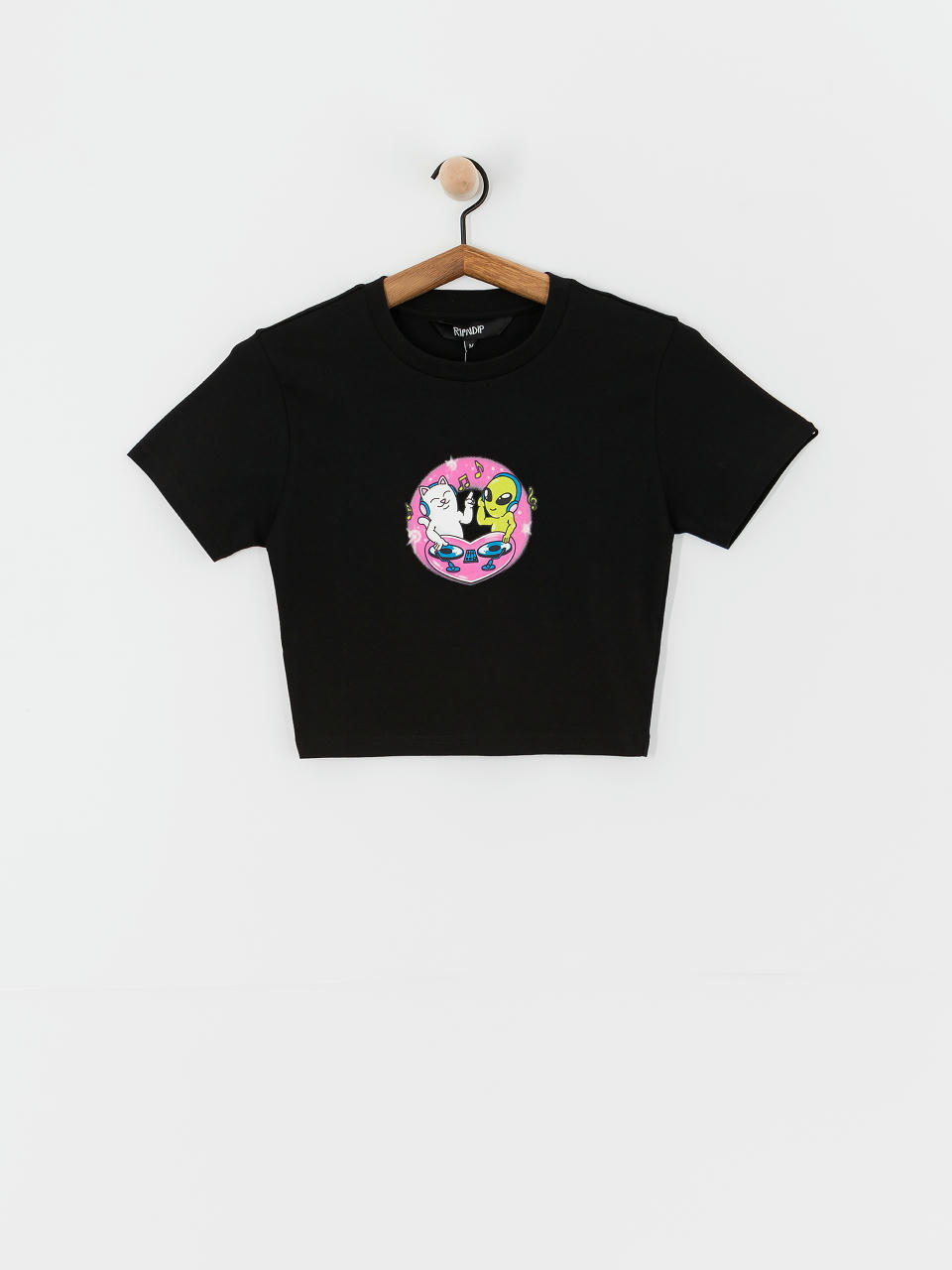 Tricou RipNDip Love Is Ripndip Cropped Baby (black)