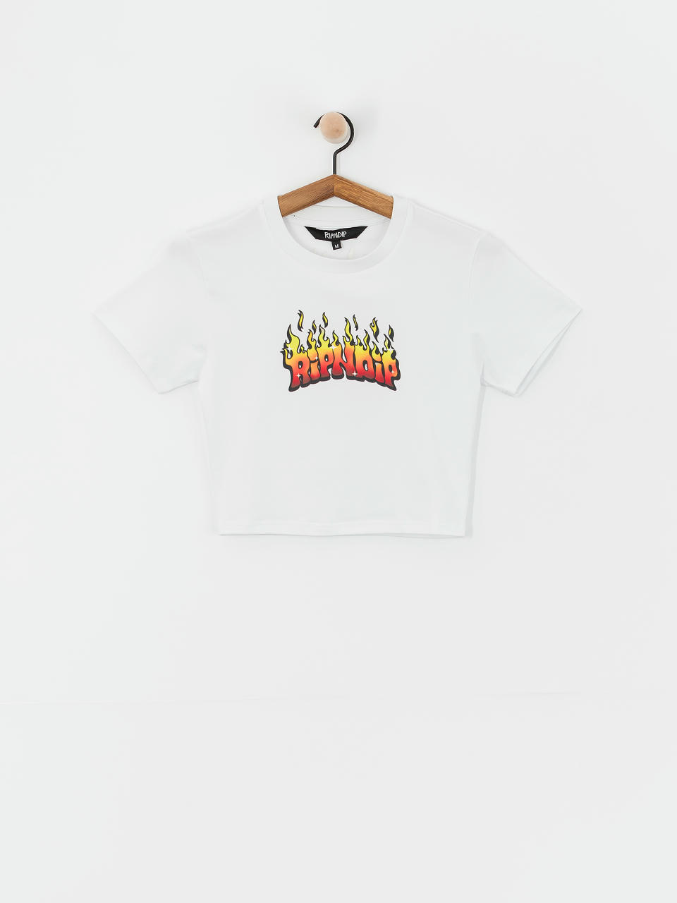 Tricou RipNDip Scary Cute Cropped Baby (white)