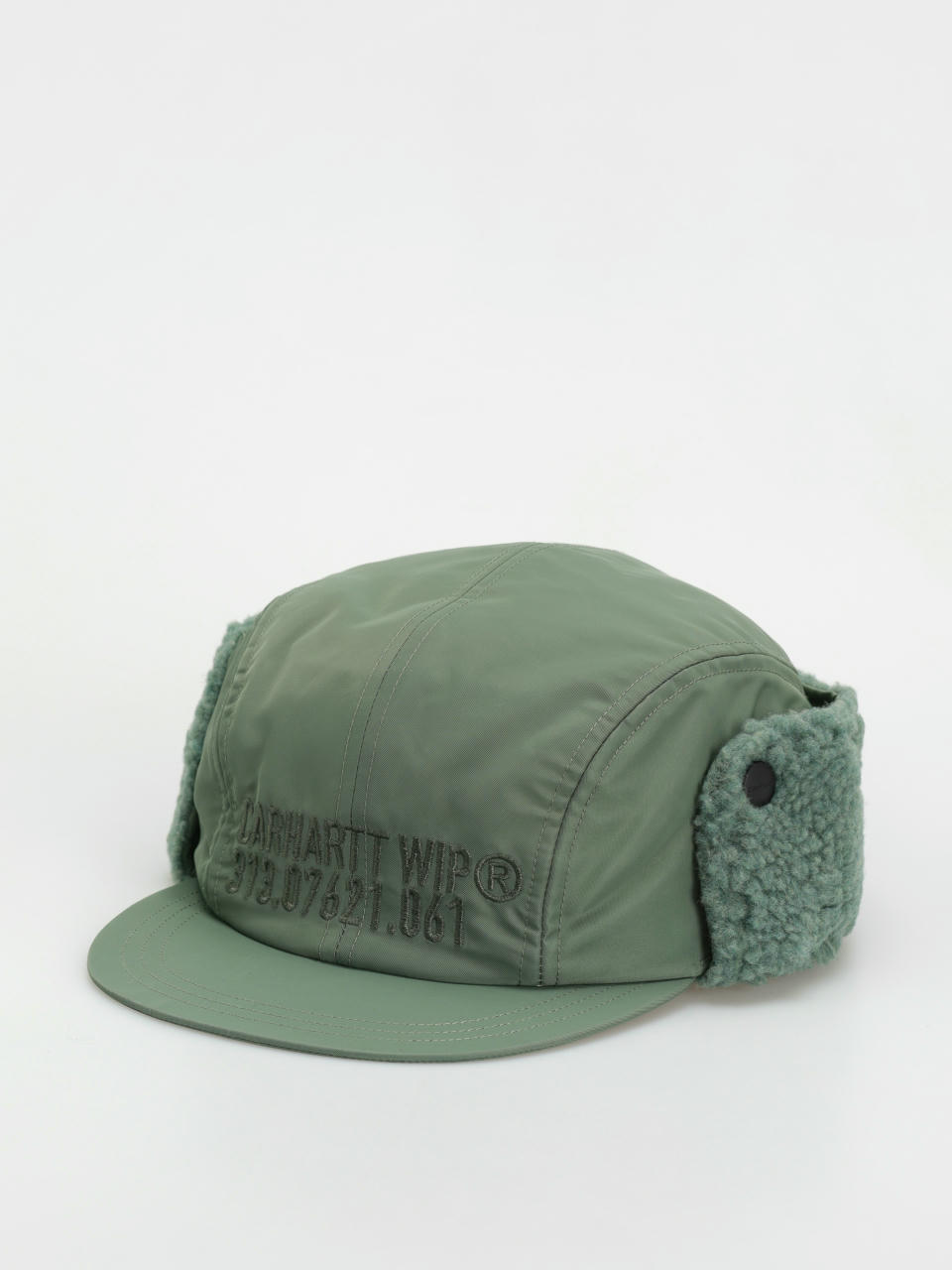 Șapcă Carhartt WIP Olten Ear Guard (duck green/duck green)