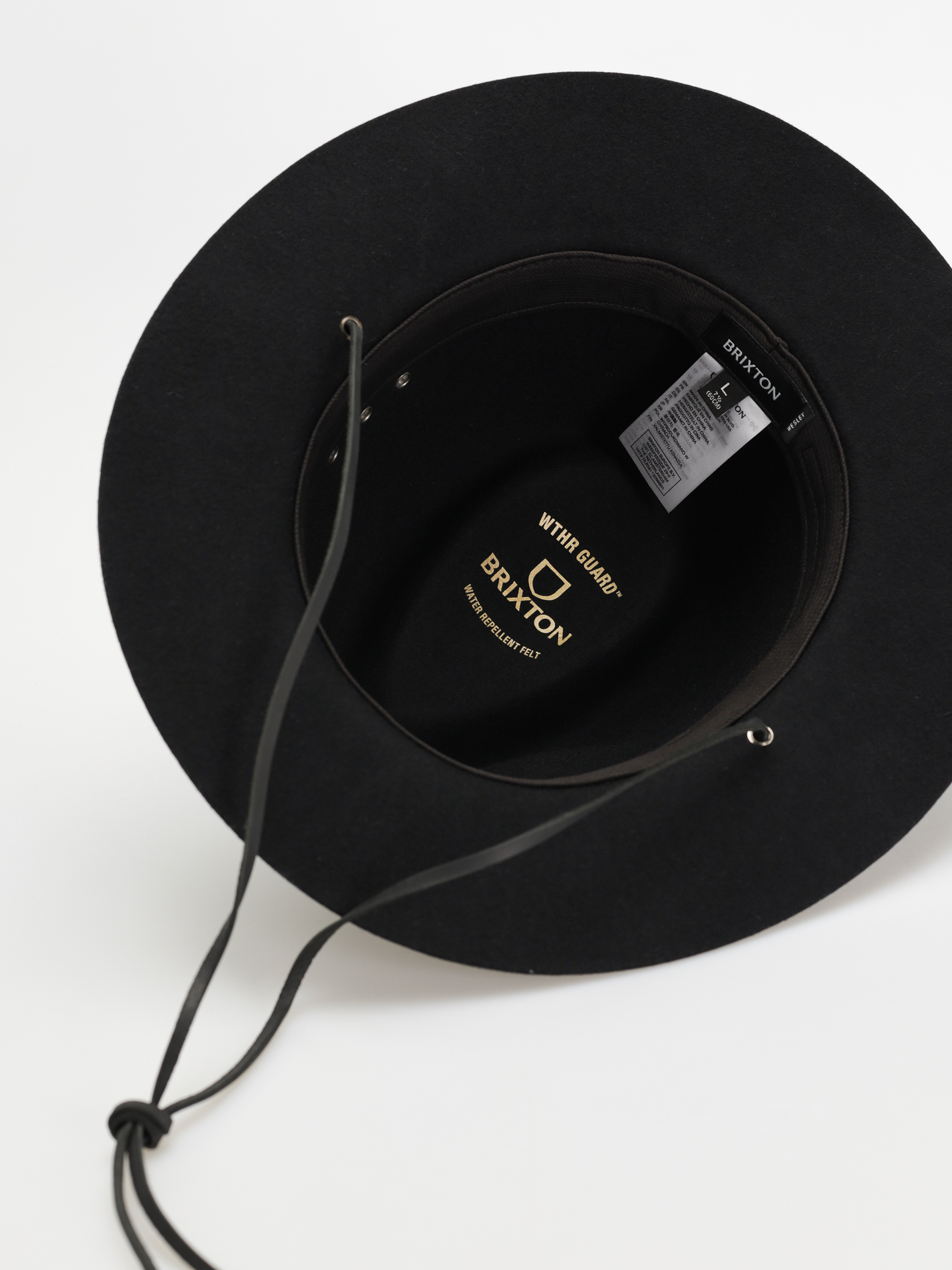 Pălărie Brixton Wesley Wthr Guard Packable Fedora (black)