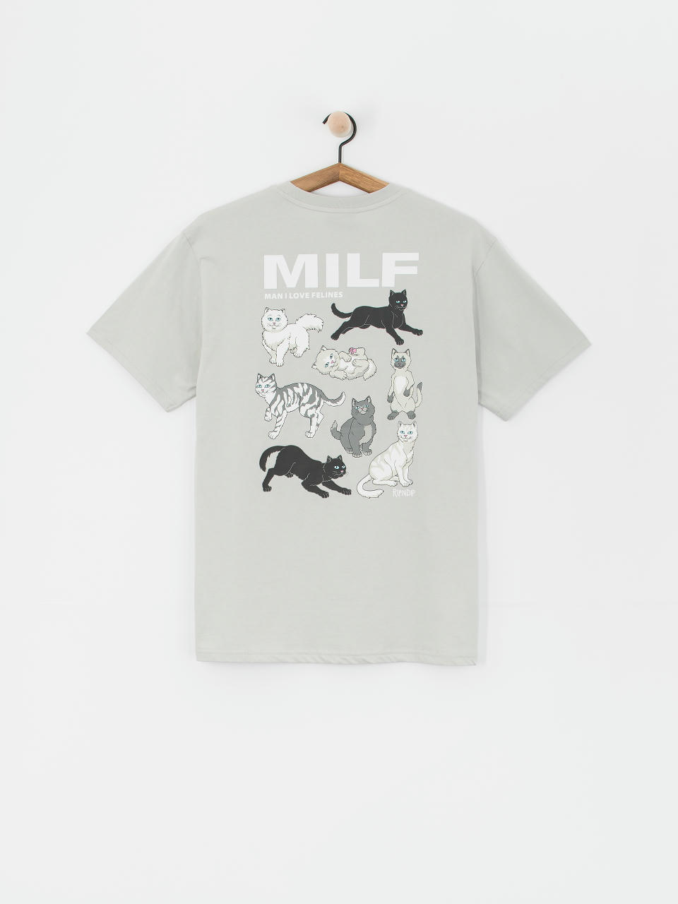 Tricou RipNDip Man I Love Felines (grey)