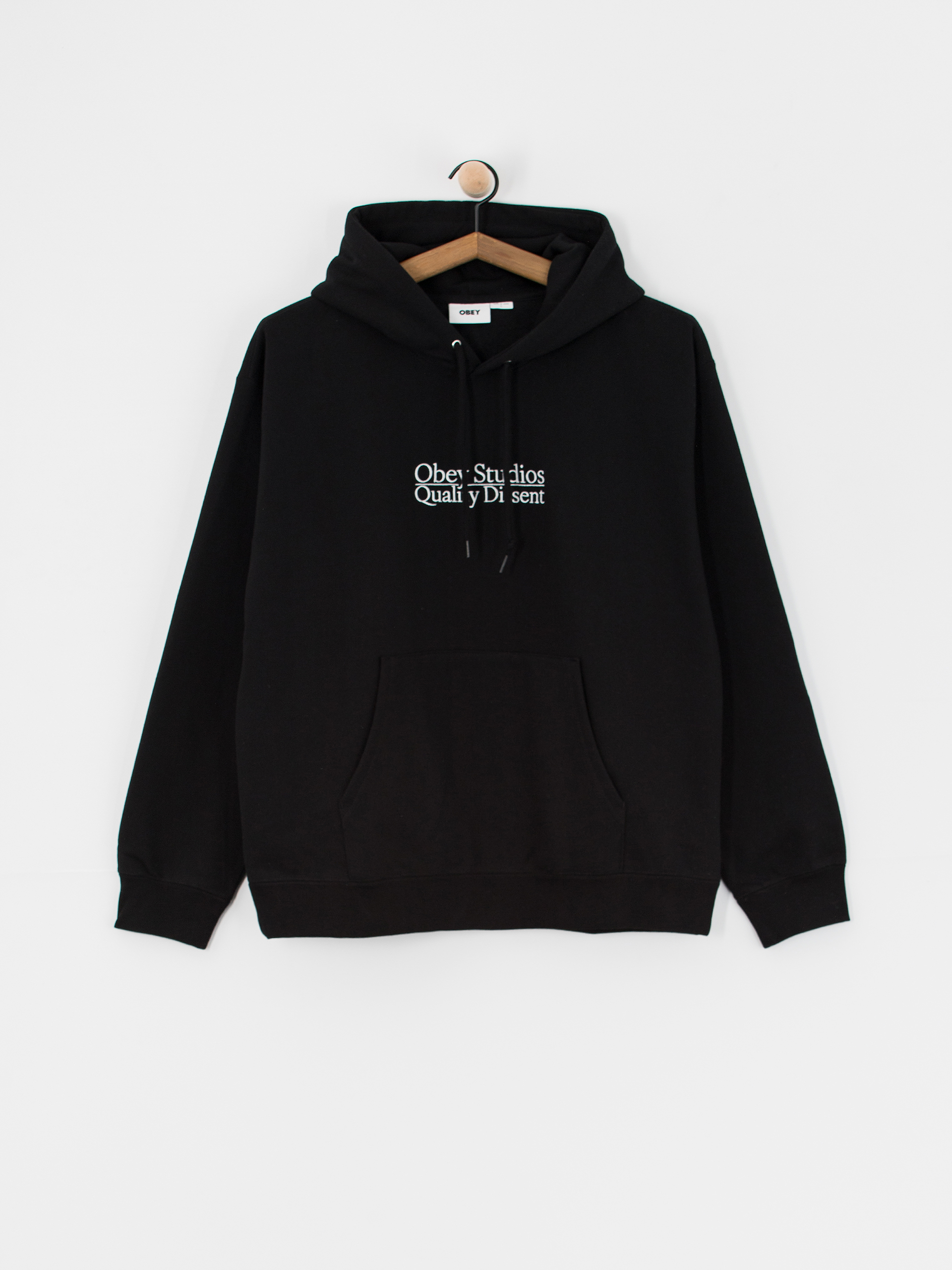 Hanorac cu glugă OBEY Quality Dissent HD (black)