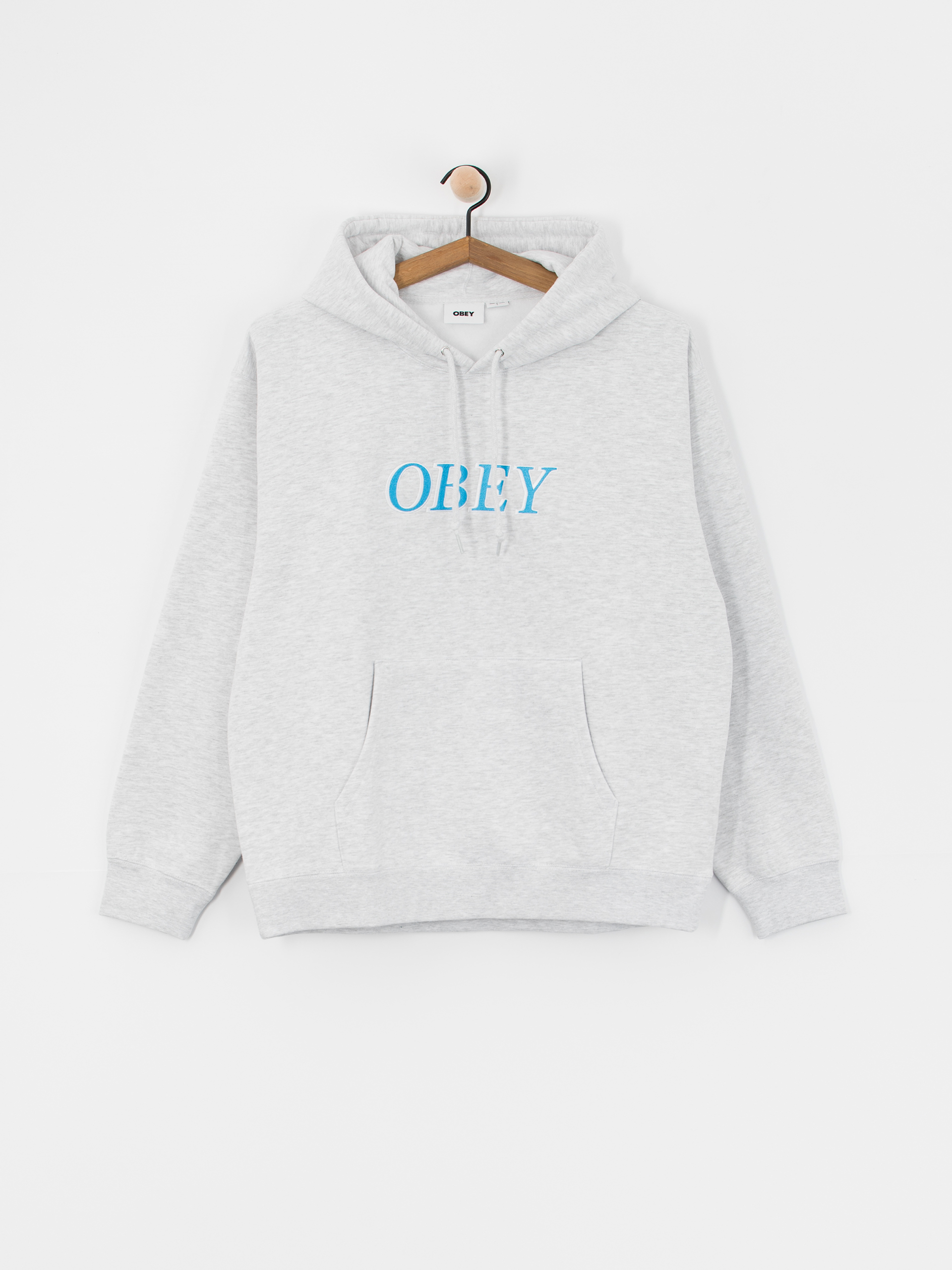 Hanorac cu glugă OBEY Rhythm HD (ash grey)