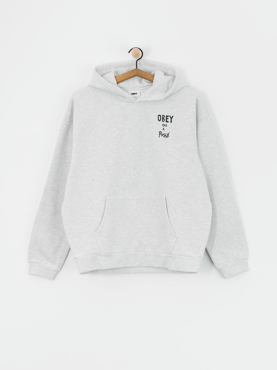 Hanorac cu glugă OBEY Posse Extra Heavy HD (ash grey)