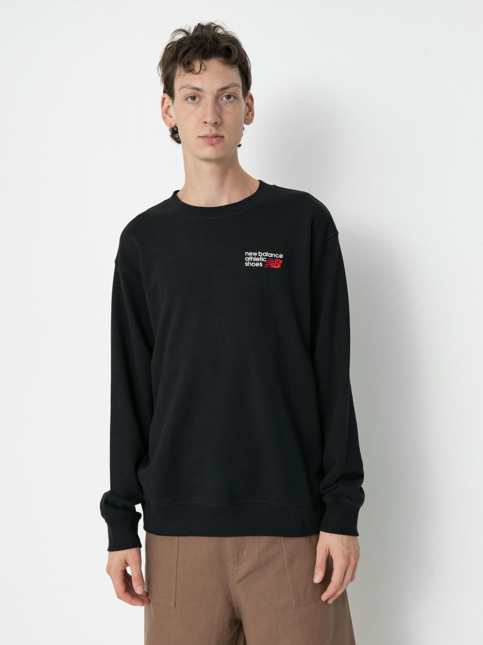 Hanorac New Balance Athletics Premium Logo Crew (black)