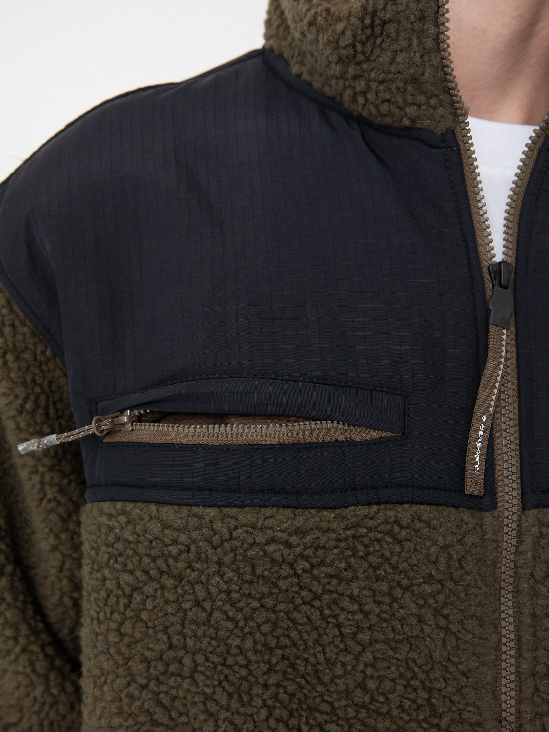 Pentru bărbați Hanorac din fleece Quiksilver Shallow Water FZ (canteen)