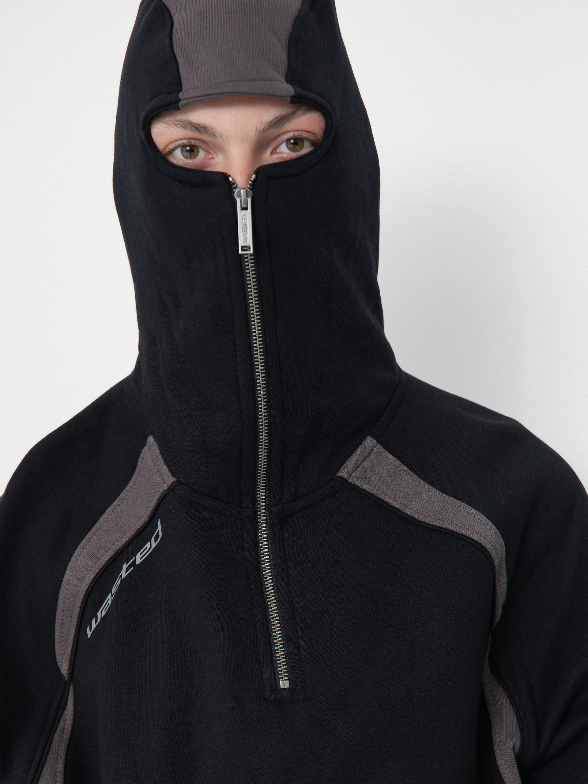 Hanorac cu glugă Wasted Paris Arena HD (black/charcoal)