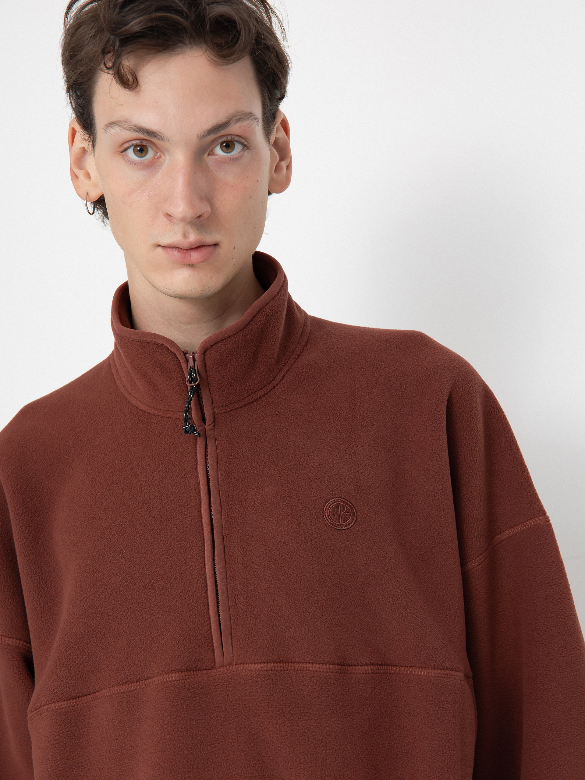 Hanorac cu glugă Polar Skate Ivan Half Zip (wine)