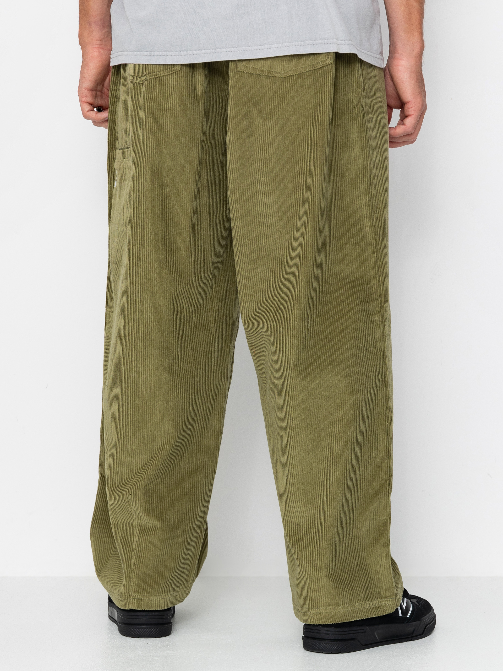 Pantaloni Poetic Collective Ballon (olive green corduroy)