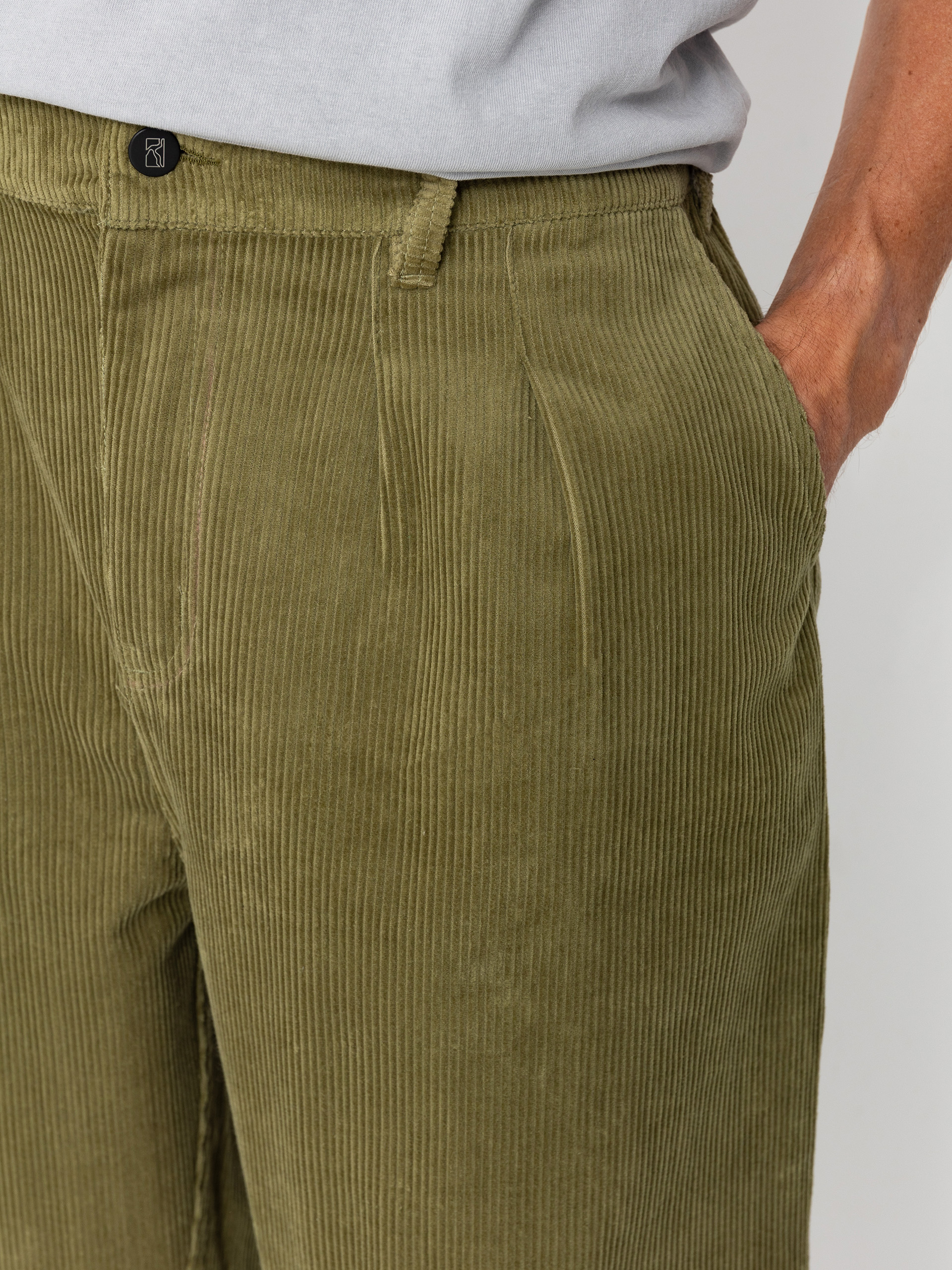 Pantaloni Poetic Collective Ballon (olive green corduroy)
