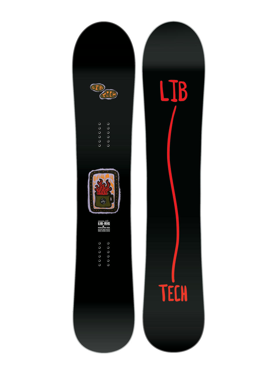 Pentru bărbați Snowboard Lib Tech Lib Rig (black)