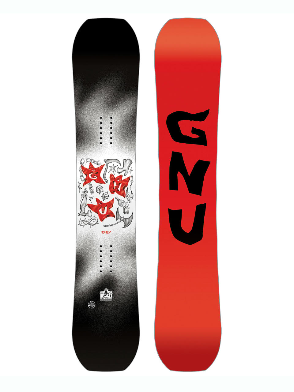 Pentru bărbați Snowboard Gnu Money (red)