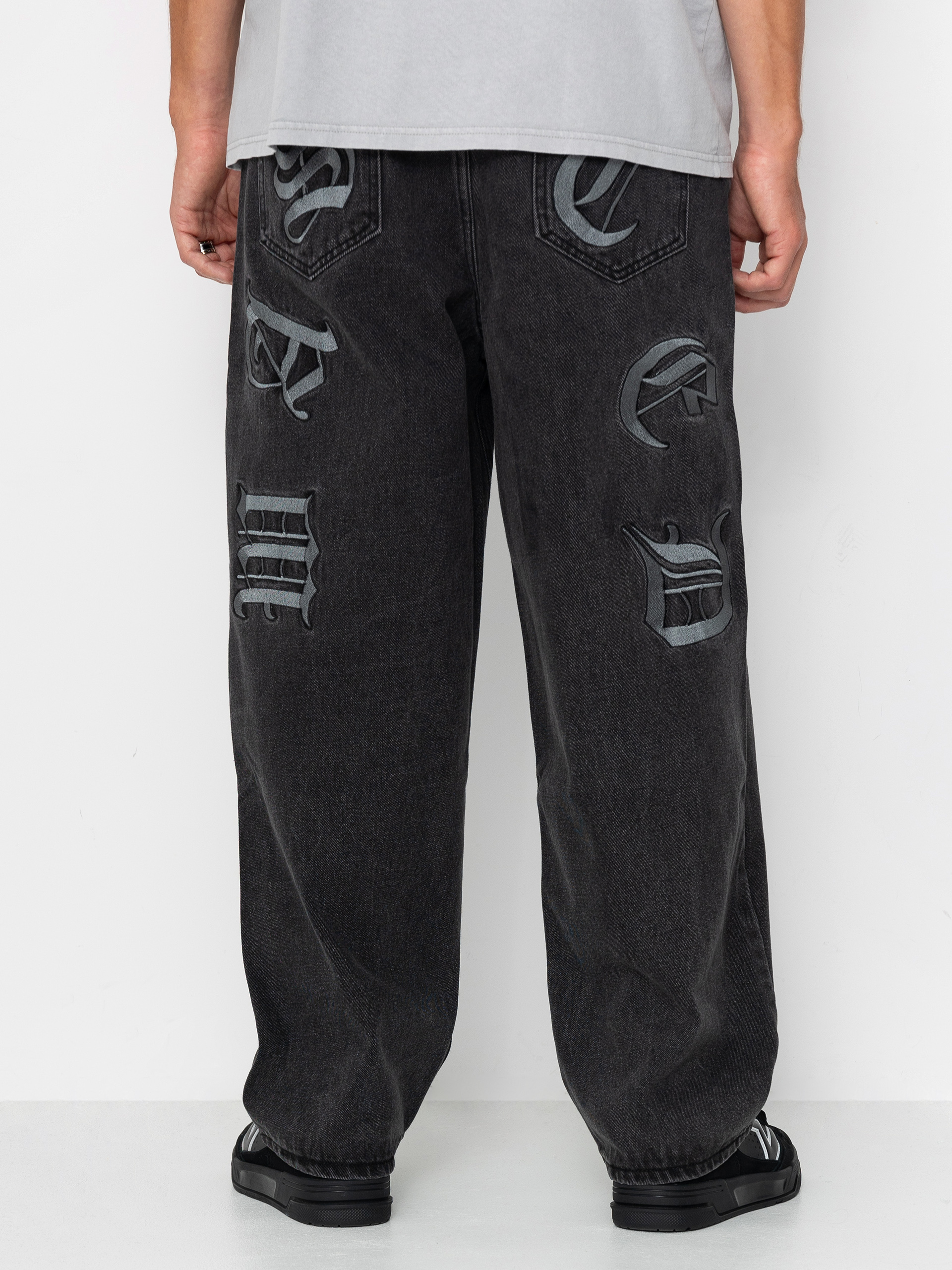 Pantaloni Wasted Paris Kingdom Curve Casper (faded black)
