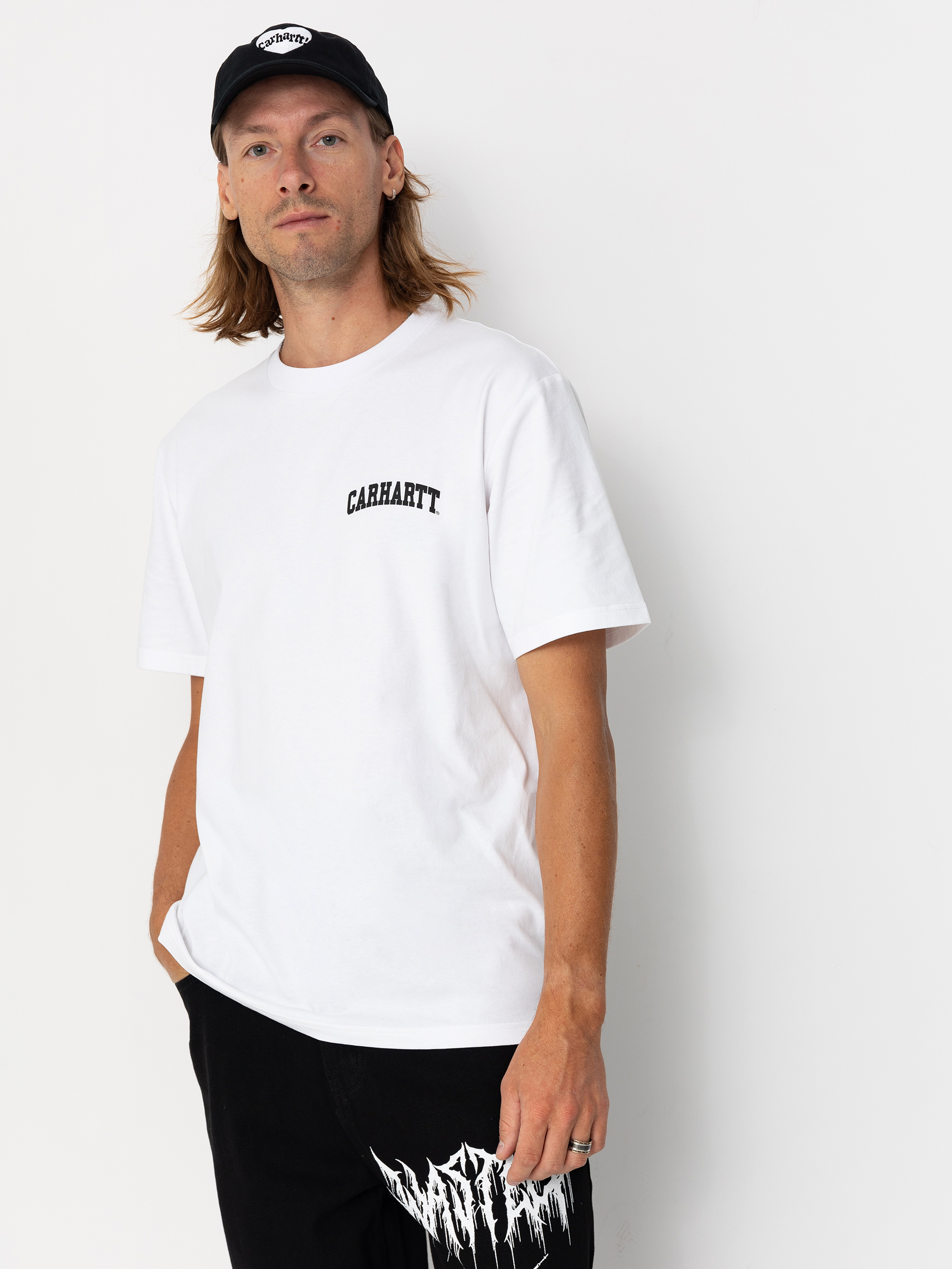 Tricou Carhartt WIP University Script (white/black)