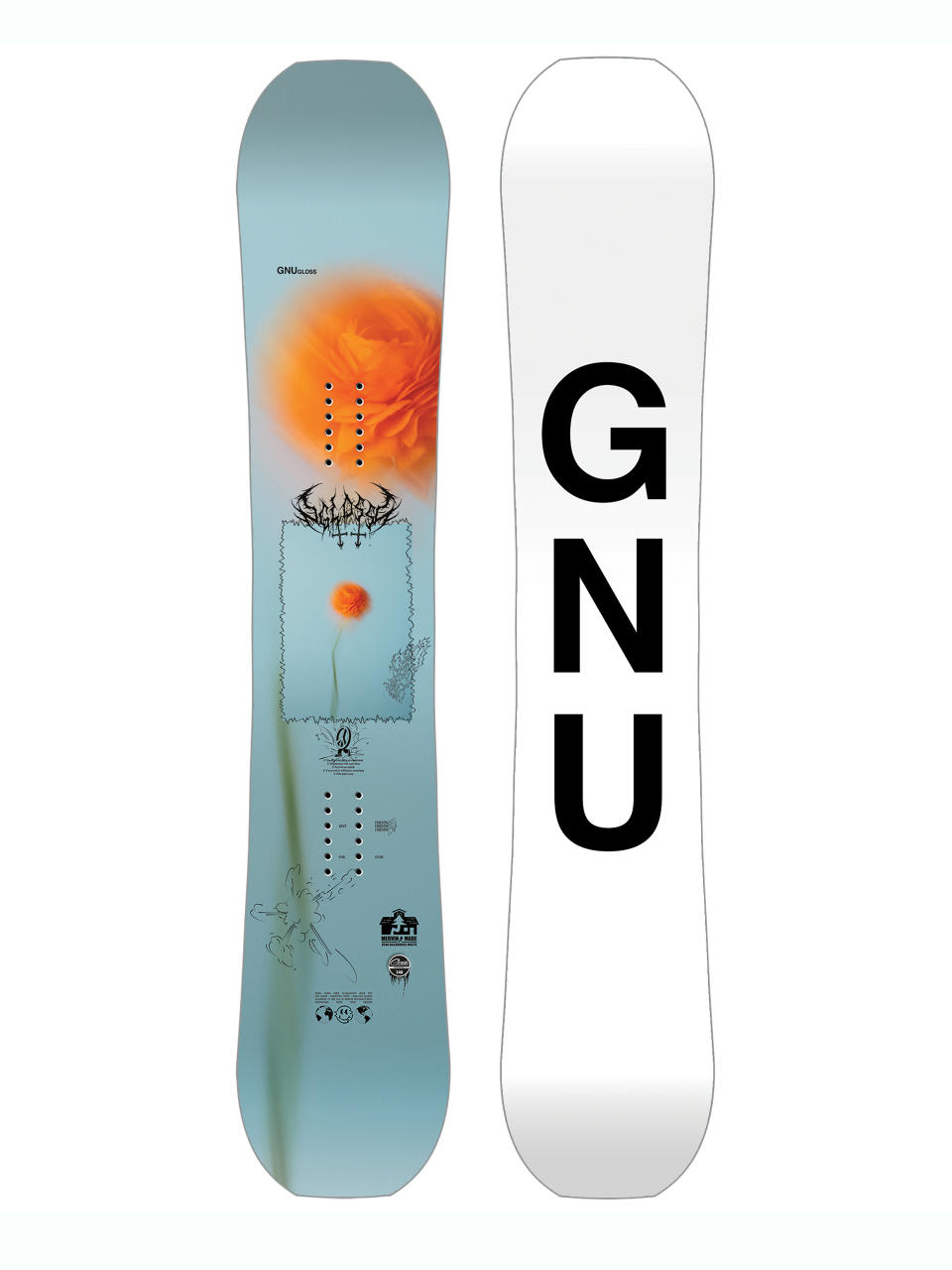 Pentru femei Snowboard Gnu Gloss (white)