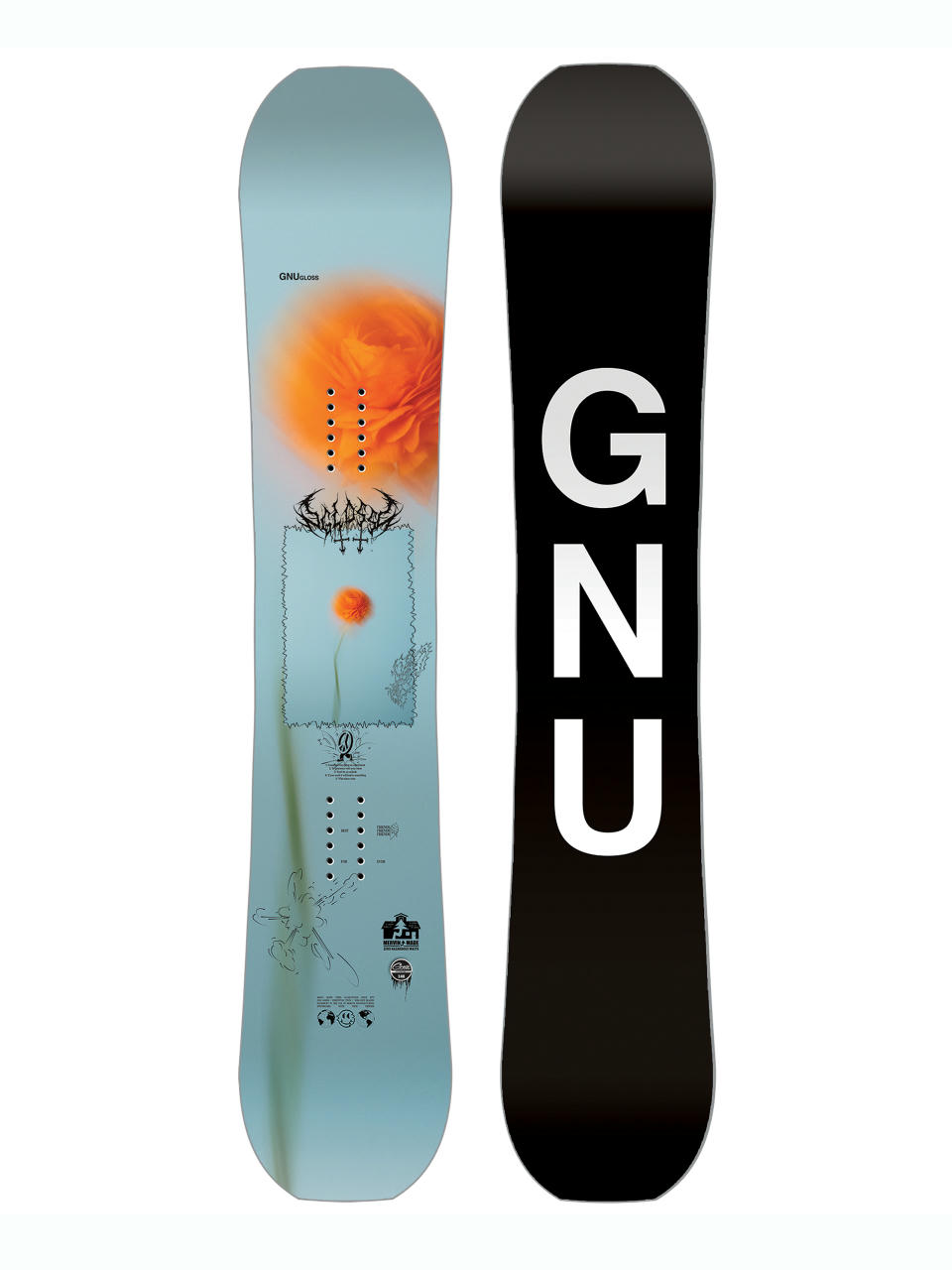 Pentru femei Snowboard Gnu Gloss (black)