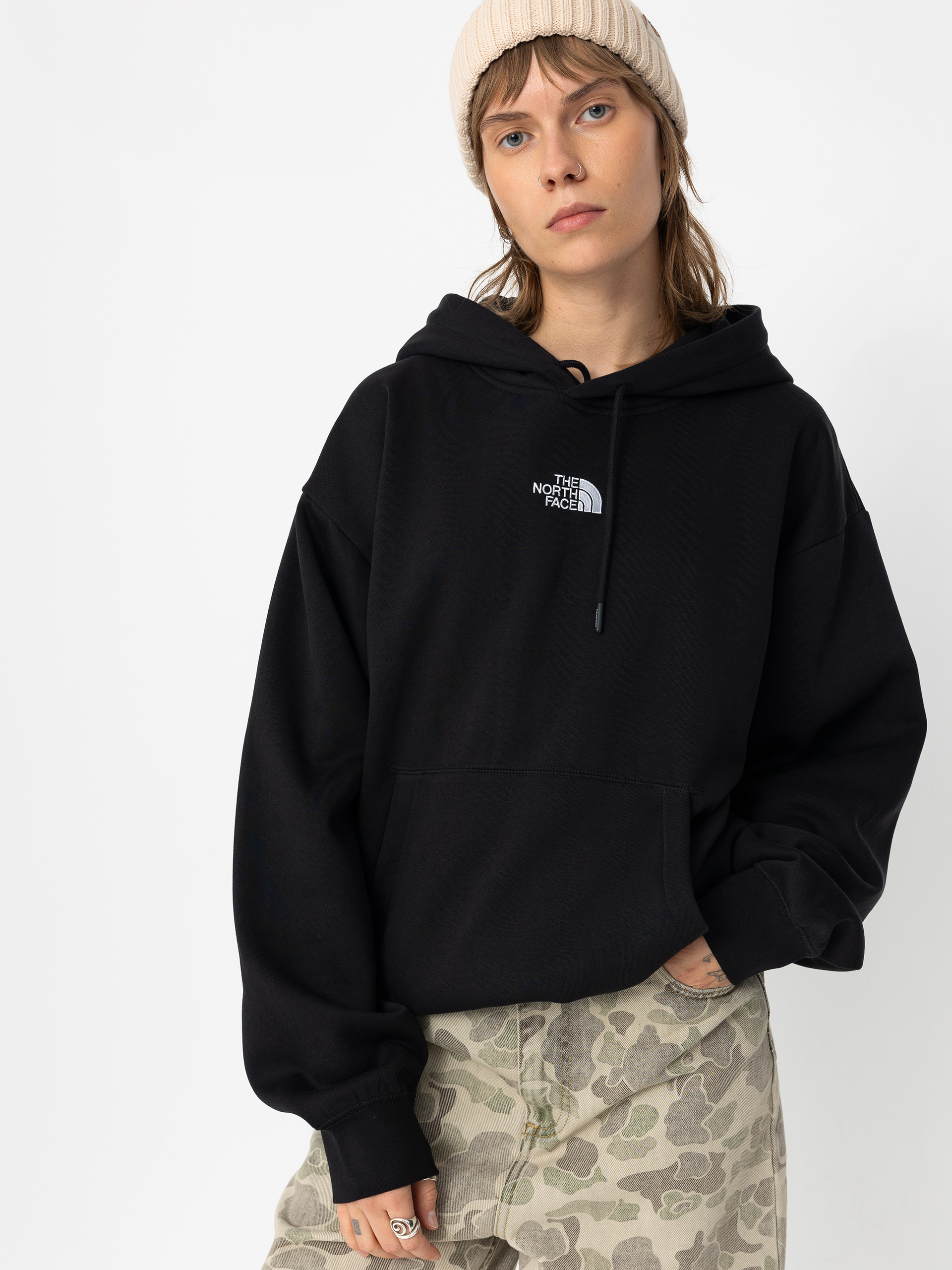 Hanorac cu glugă The North Face Essential Oversize HD Wmn