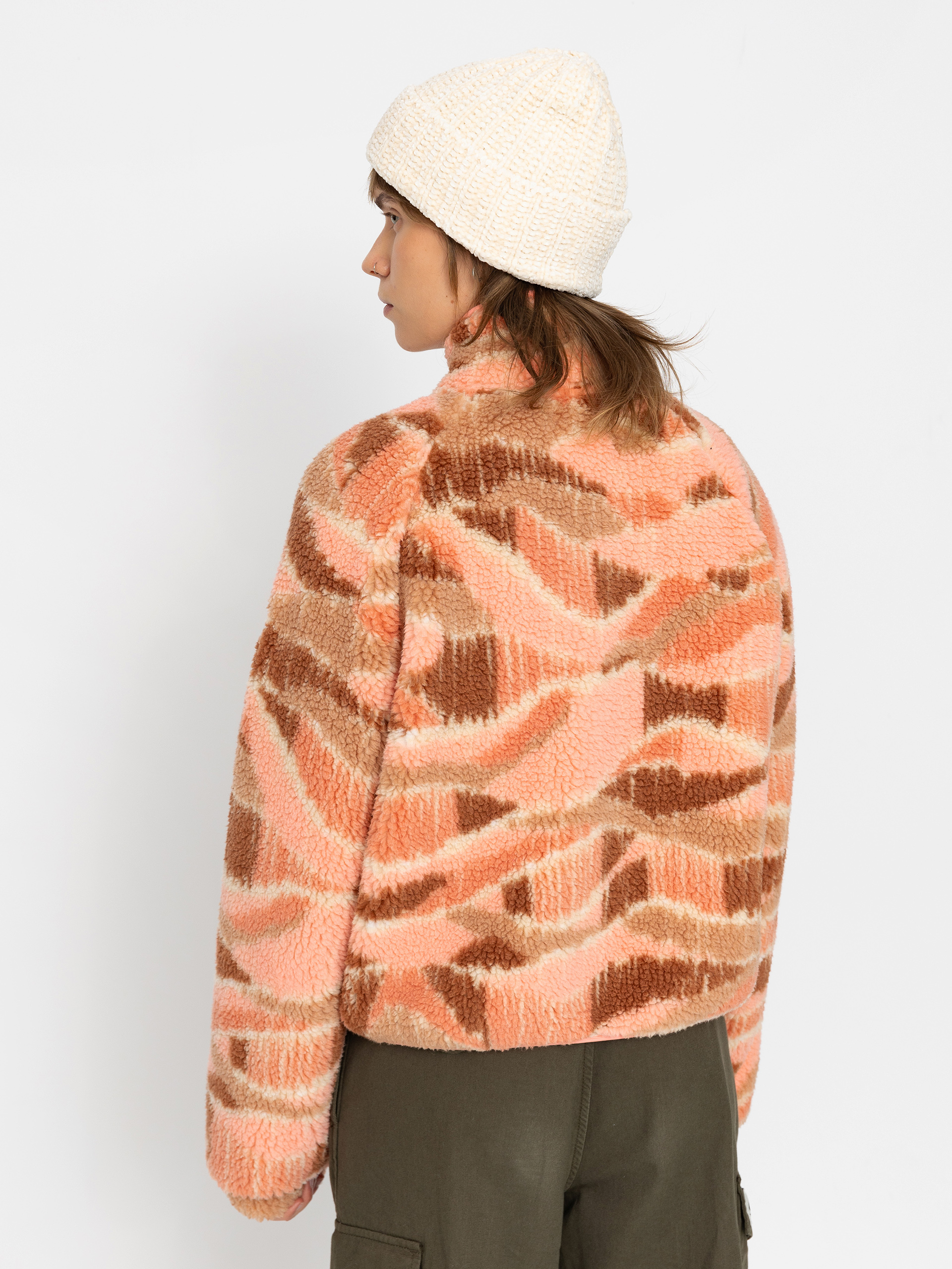 Pentru femei Hanorac din fleece Roxy Blurry Cloud (candlelight peach dune)