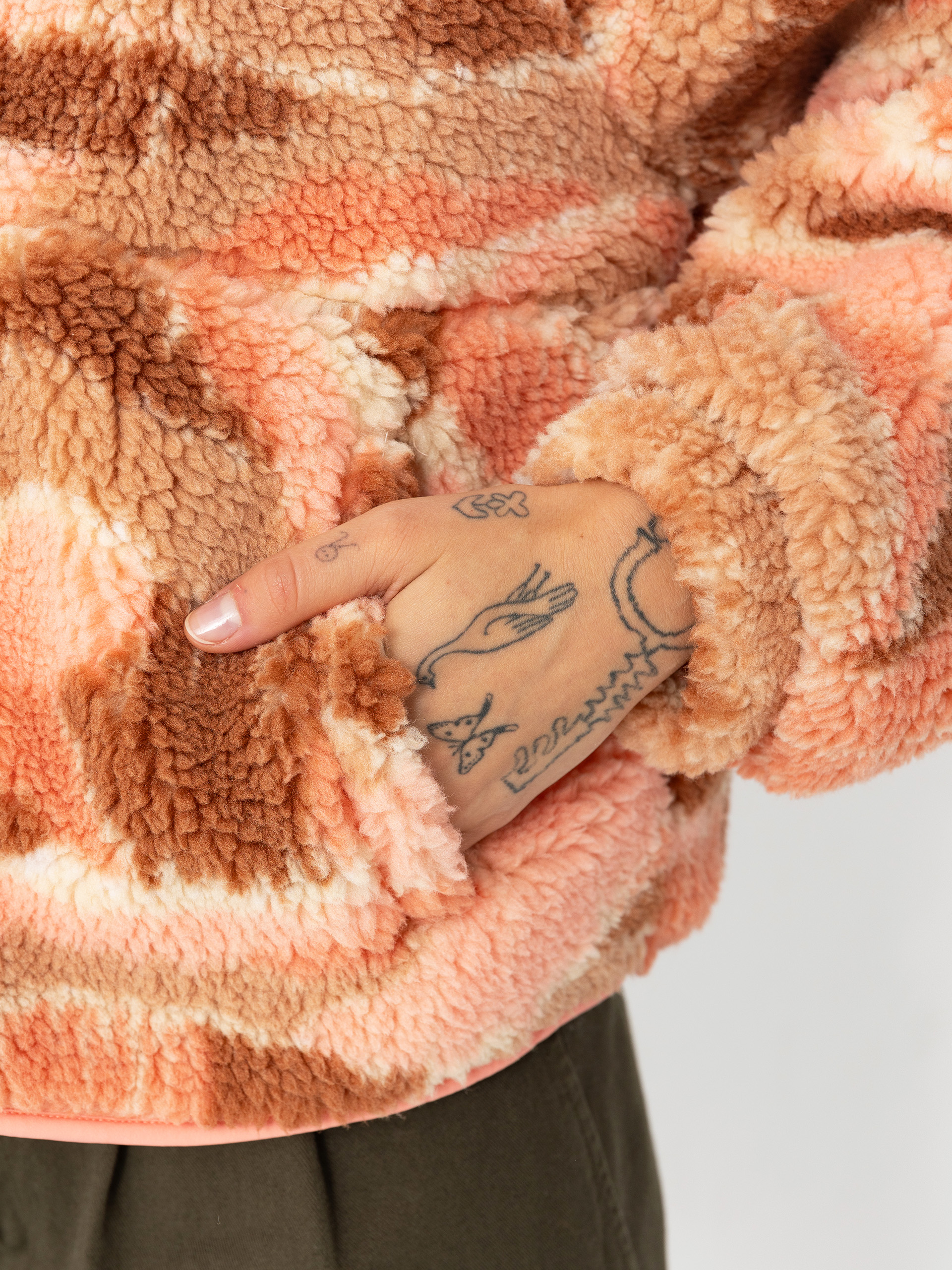 Pentru femei Hanorac din fleece Roxy Blurry Cloud (candlelight peach dune)