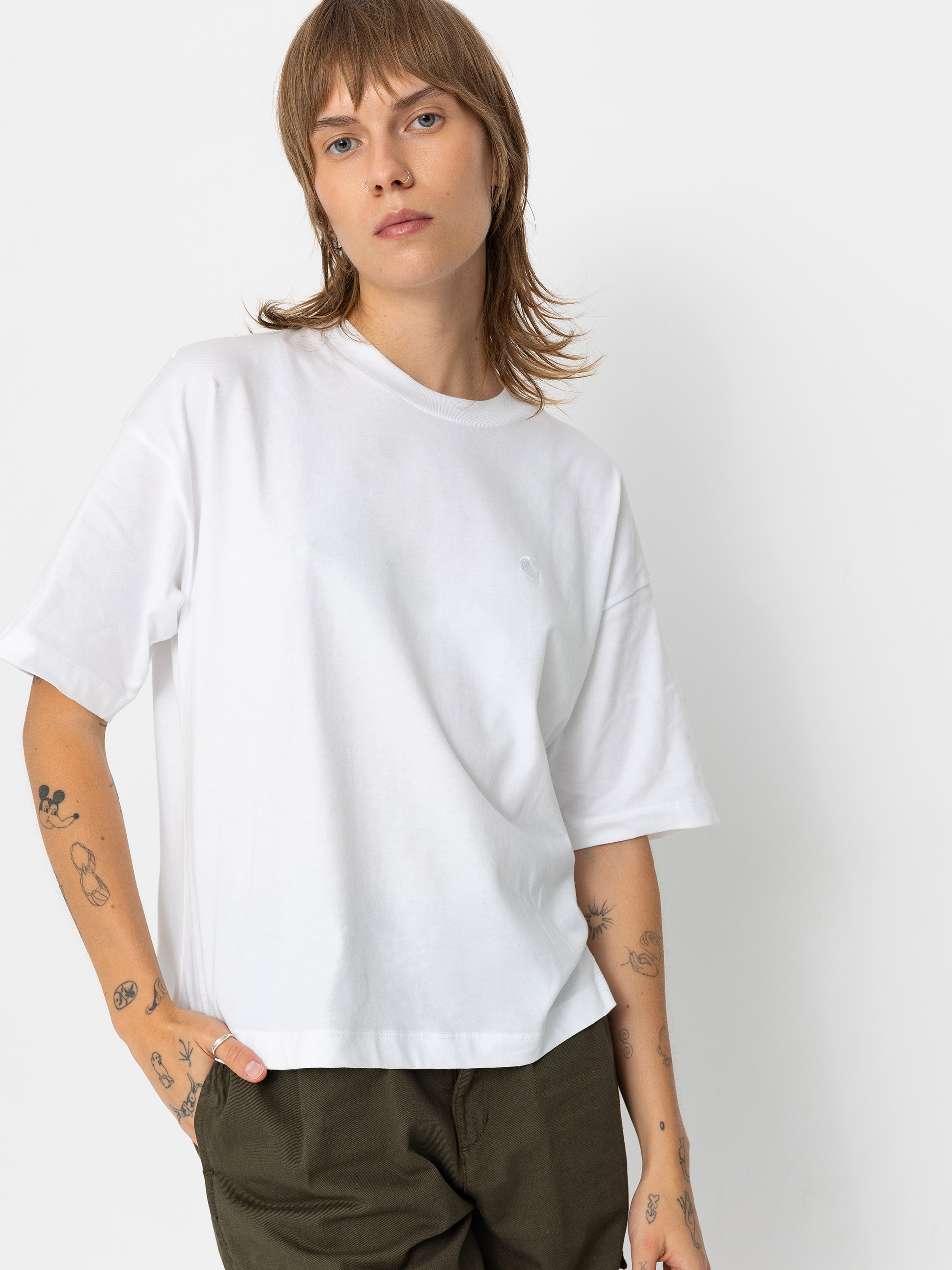 Tricou Carhartt WIP Chester Wmn (white)