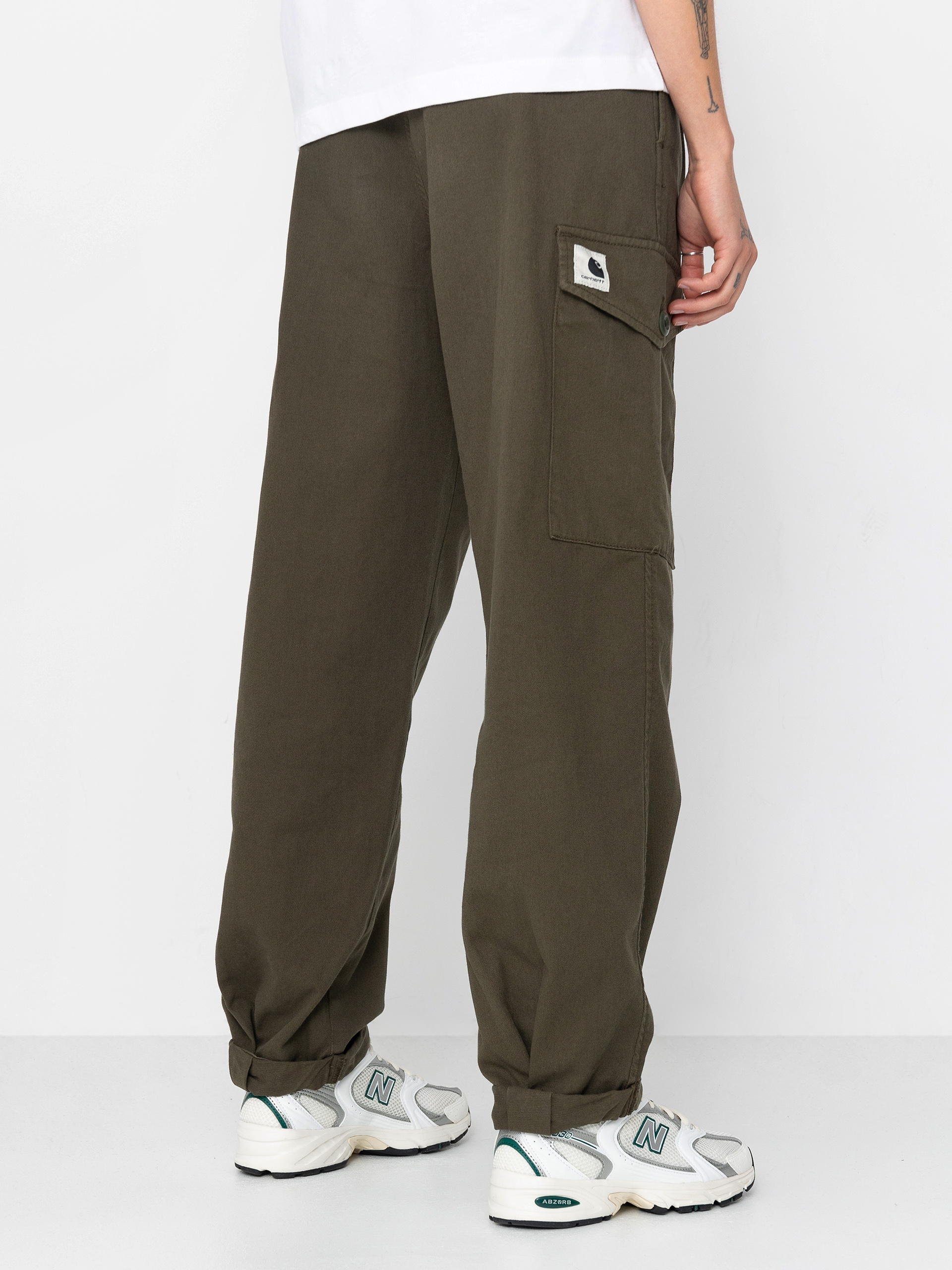 Pantaloni Carhartt WIP Collins Wmn (office green)