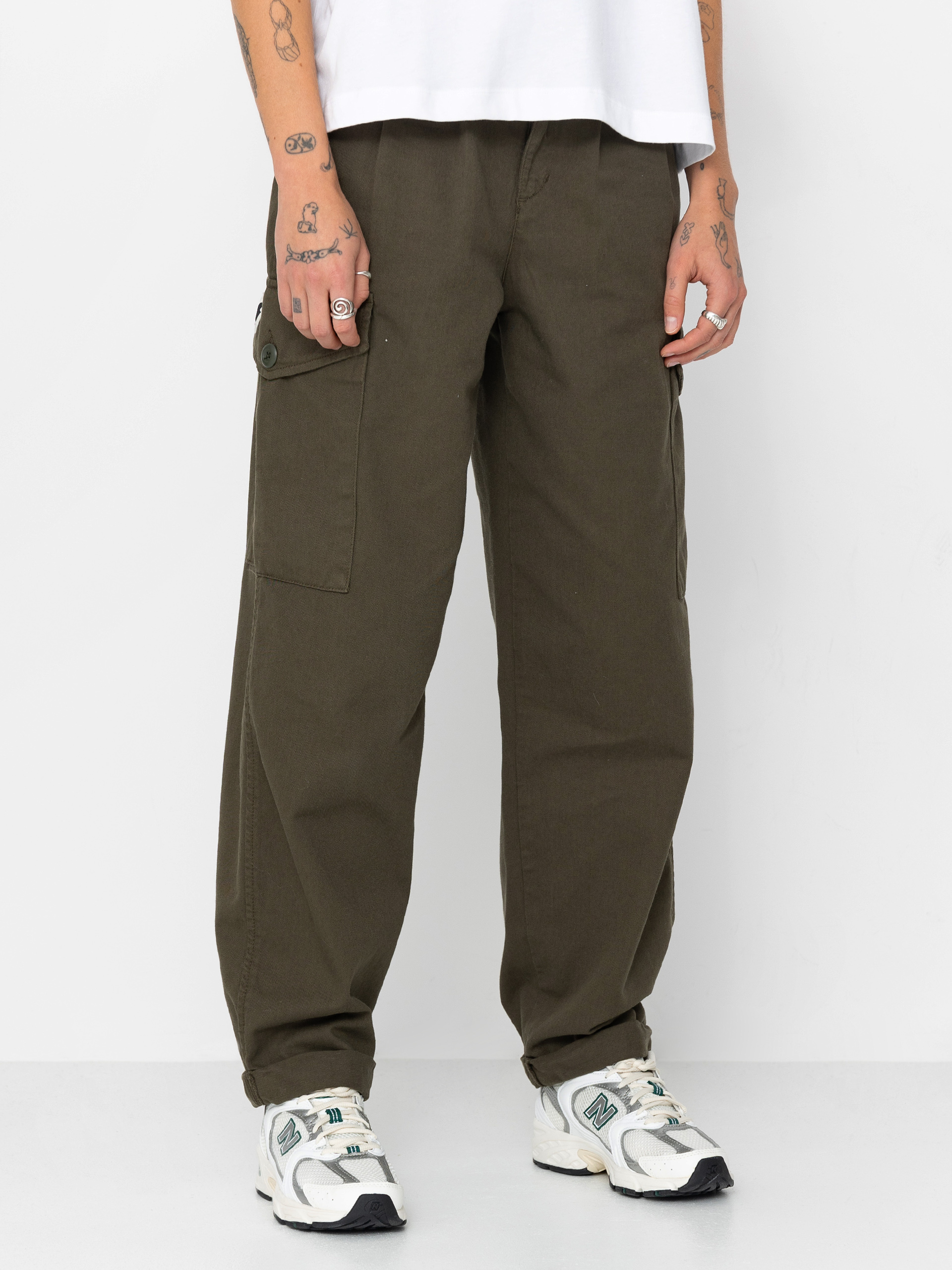 Pantaloni Carhartt WIP Collins Wmn (office green)