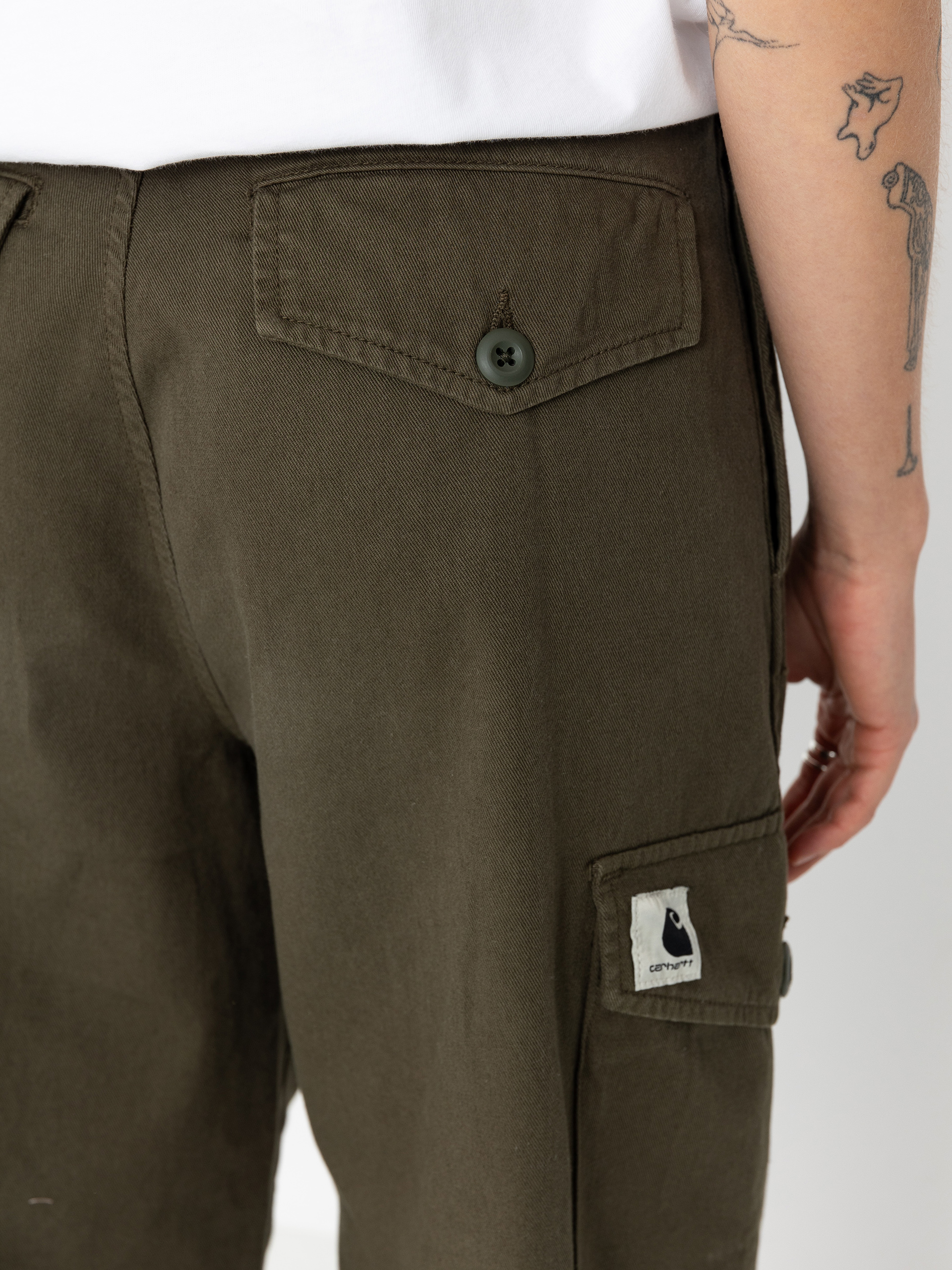 Pantaloni Carhartt WIP Collins Wmn (office green)