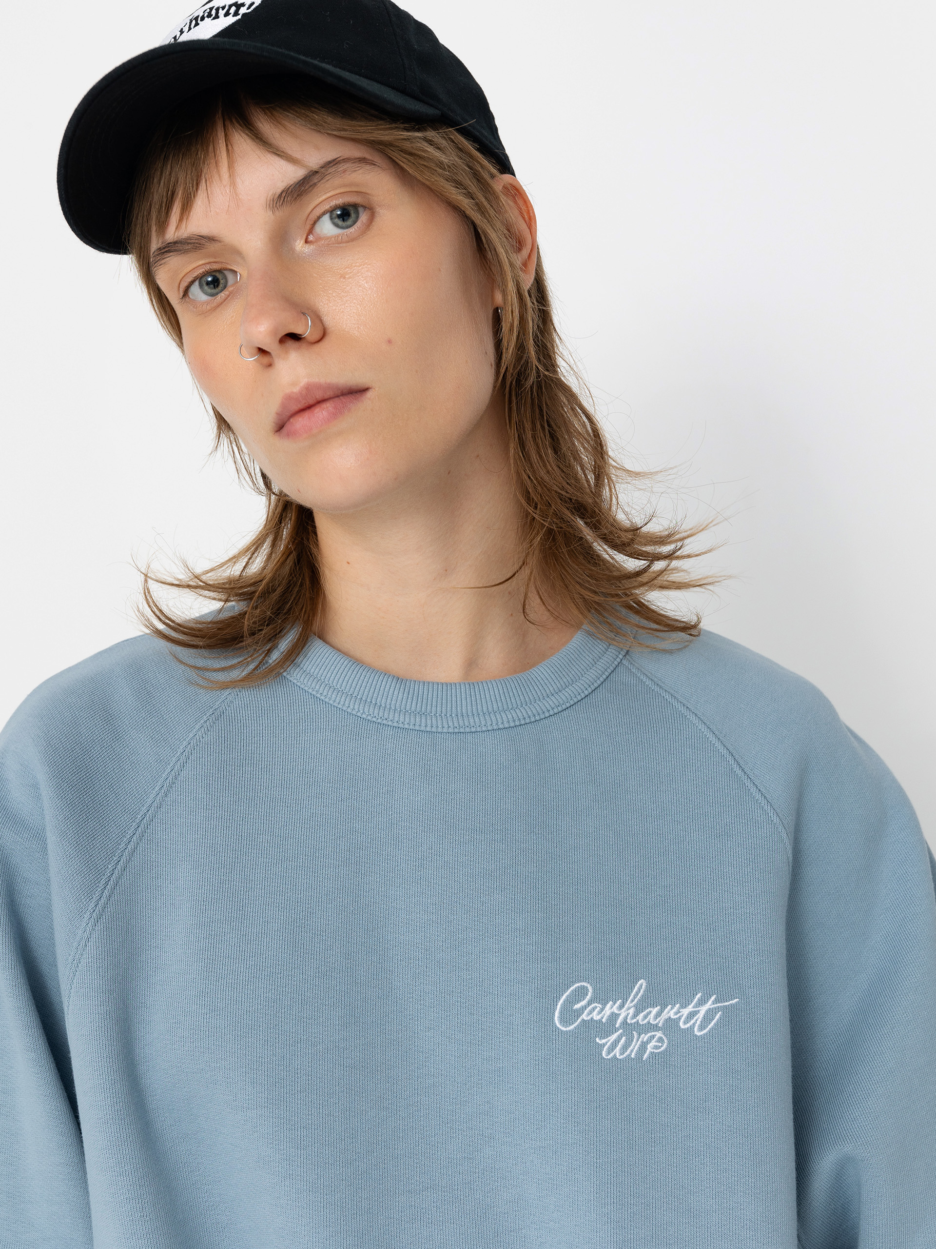 Hanorac Carhartt WIP Signature Wmn (dusty ice/white)