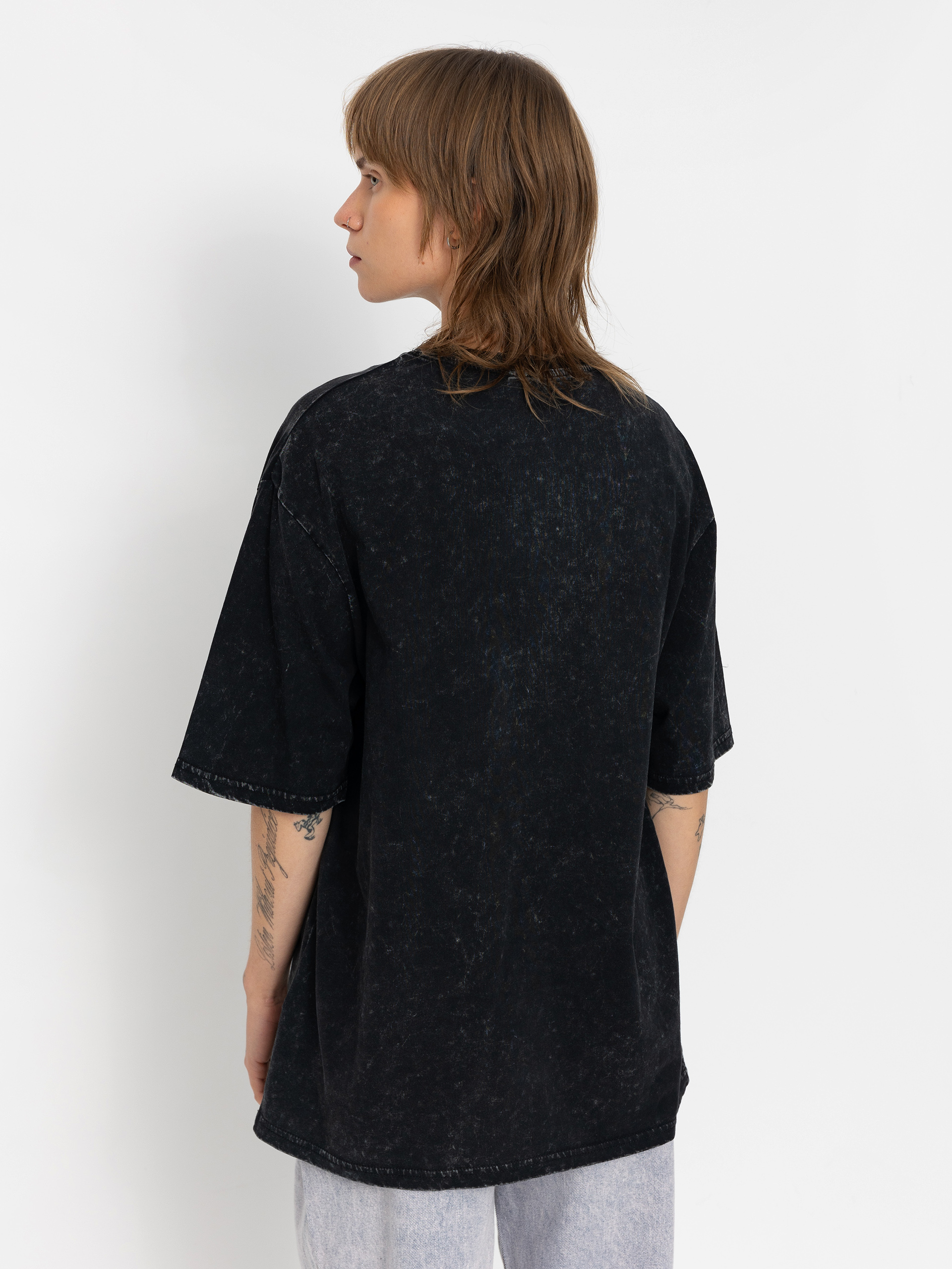 Tricou Santa Cruz Ornate Dot Front Oversized Wmn (black acid wash)