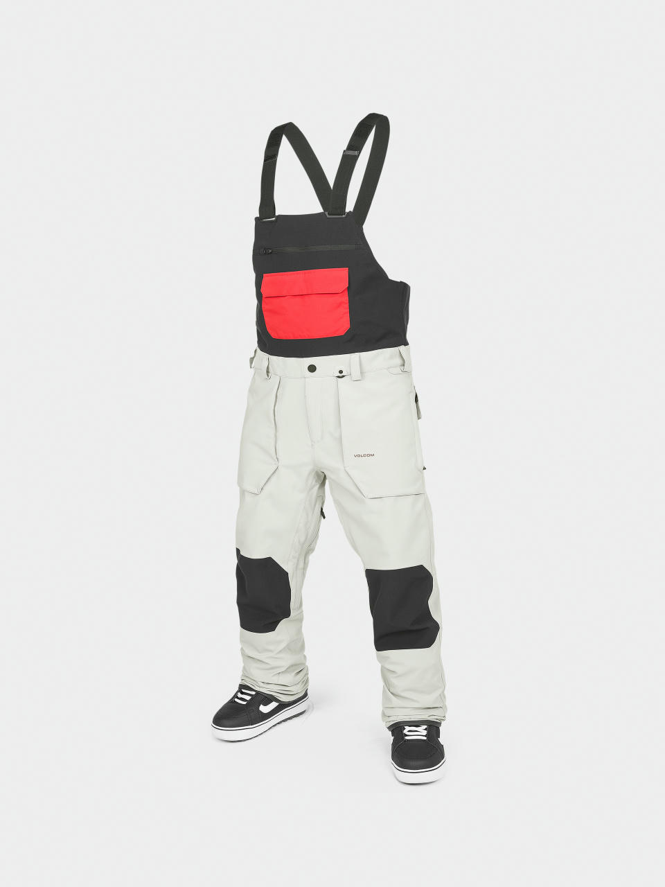 Pentru bărbați Pantaloni pentru snowboard Volcom Roan Bib Overall (stone)