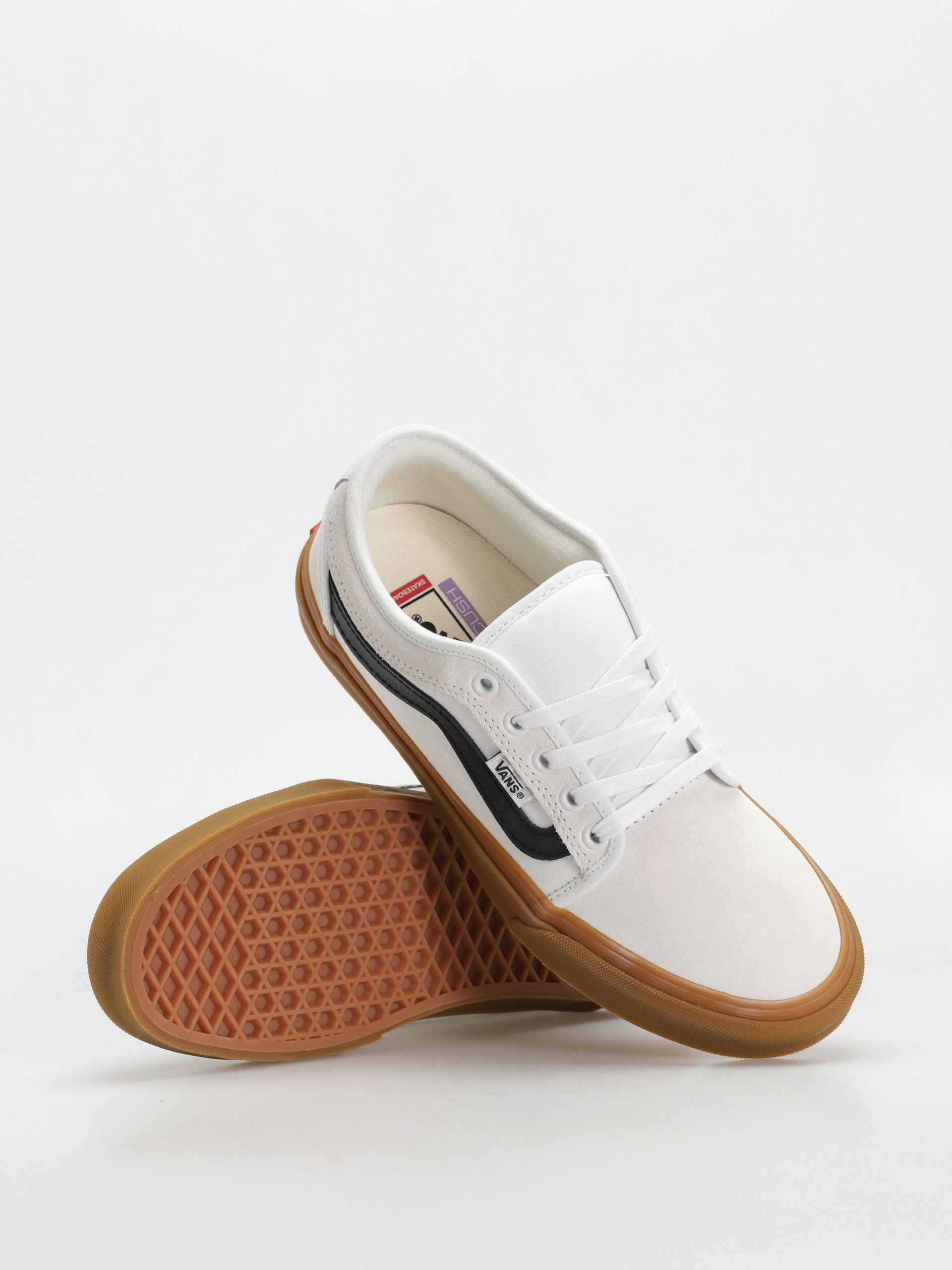 Pantofi Vans Skate Chukka Low Sidestripe (white/black/gum)