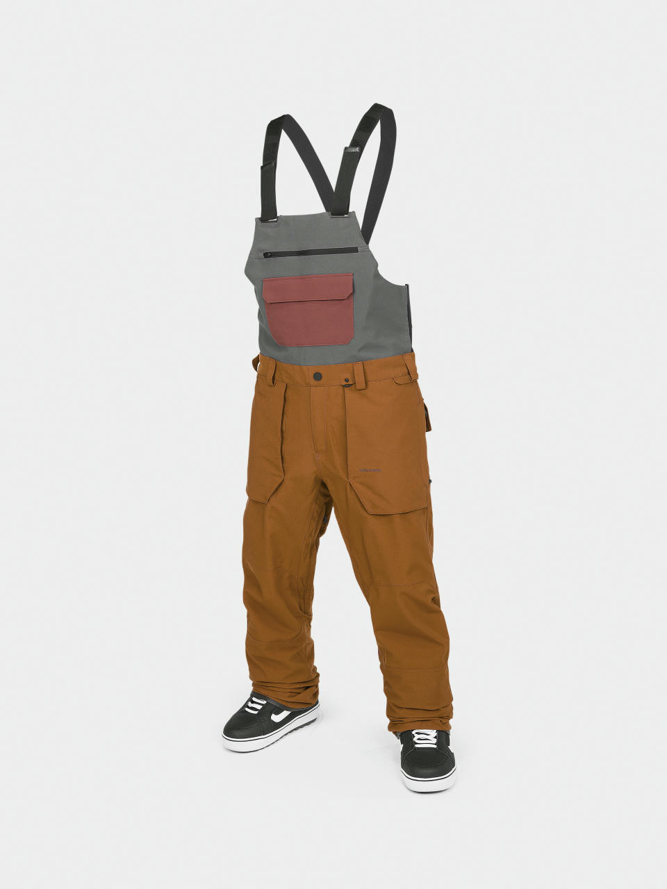 Pentru bărbați Pantaloni pentru snowboard Volcom Roan Bib Overall (caramel)