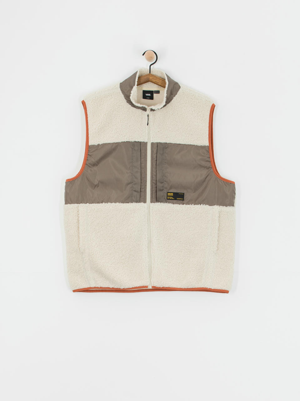 Hanorac din fleece Vans Trevor Sherpa Fz Vest (oatmeal/bungee cord)