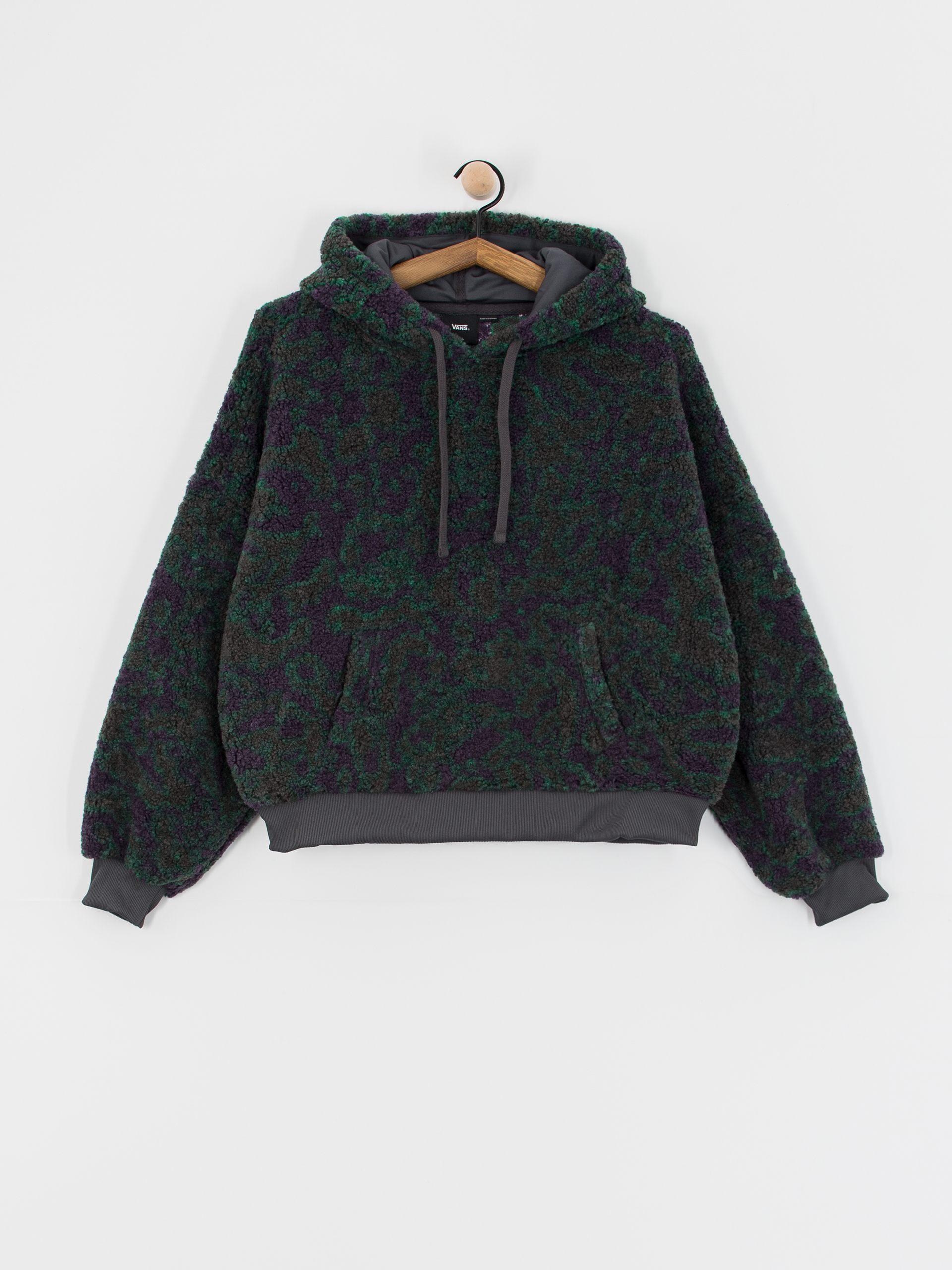 Hanorac cu glugă Vans Collett Boucle Loose HD Wmn (asphalt)