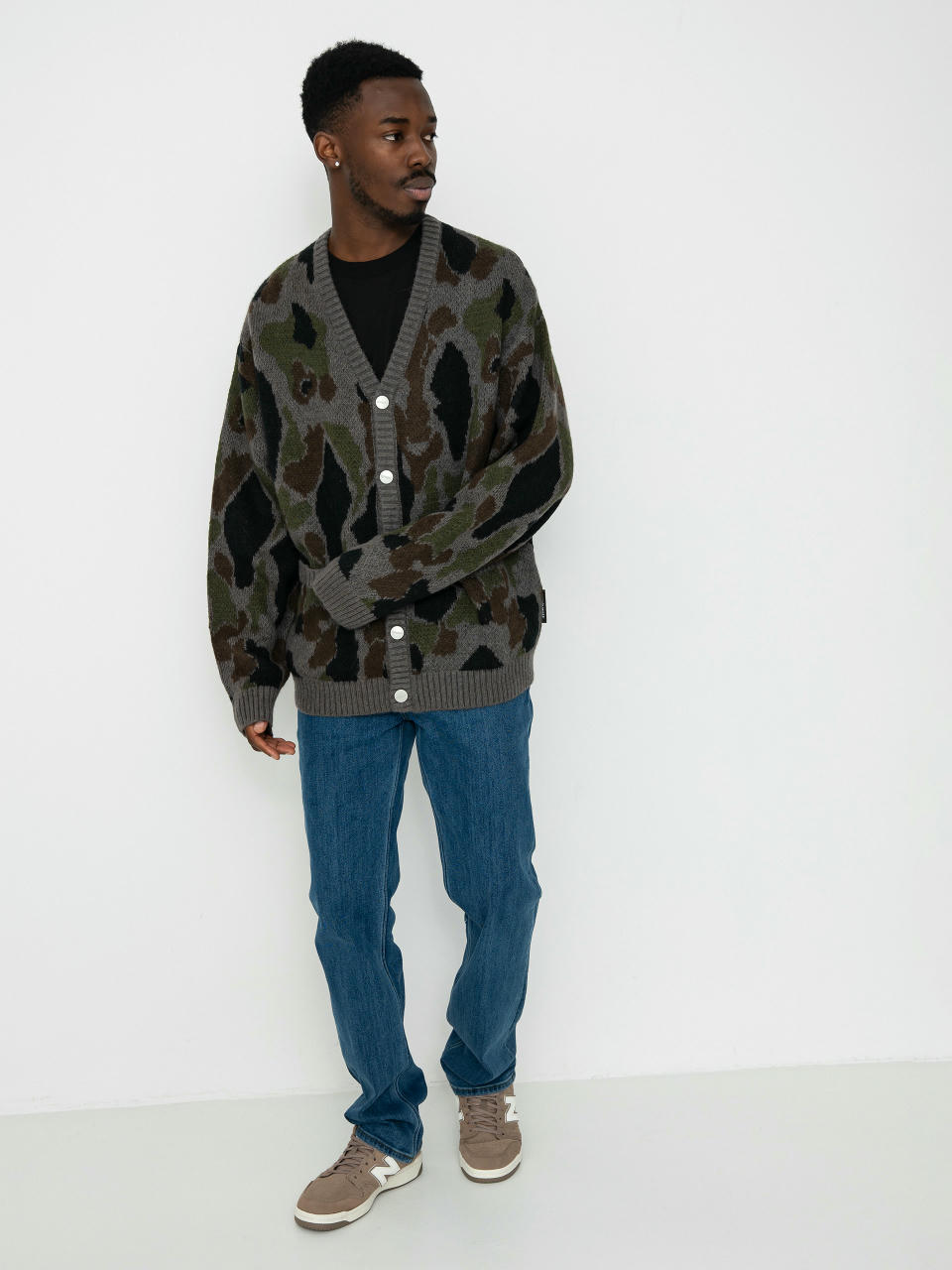 Pulover Carhartt WIP Merton Cardigan (camo duck jacquard/grey)