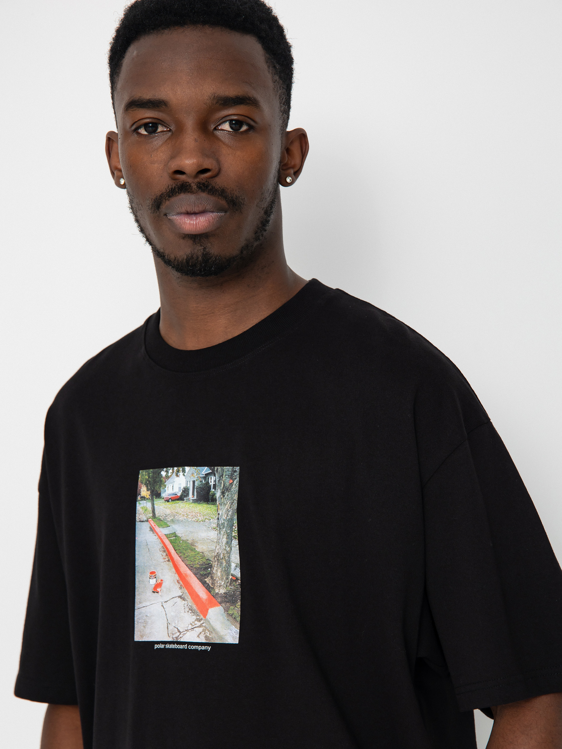 Tricou Polar Skate Red Curb (black)