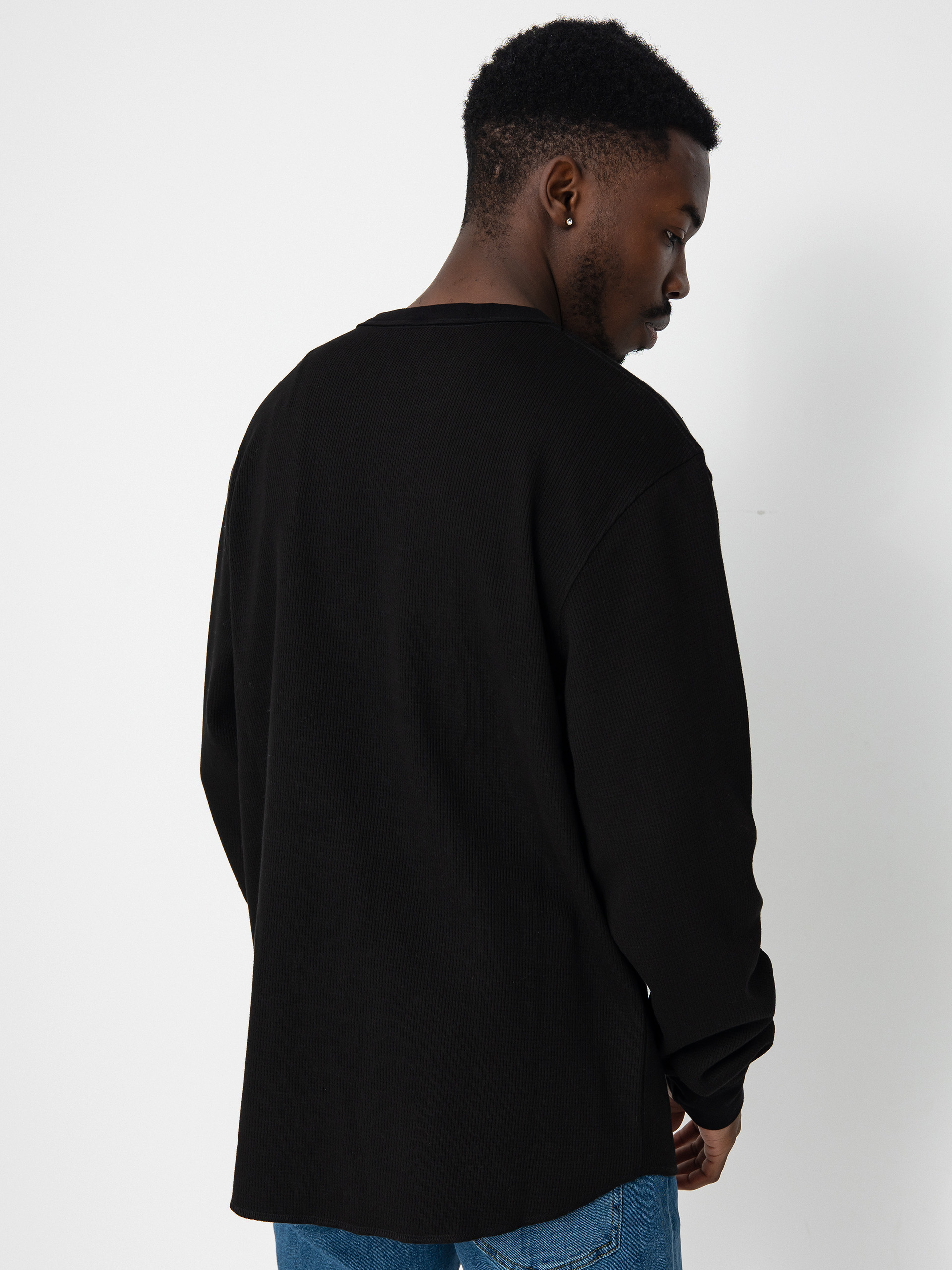 Longsleeve Santa Cruz Flame Strip Waffle (black)