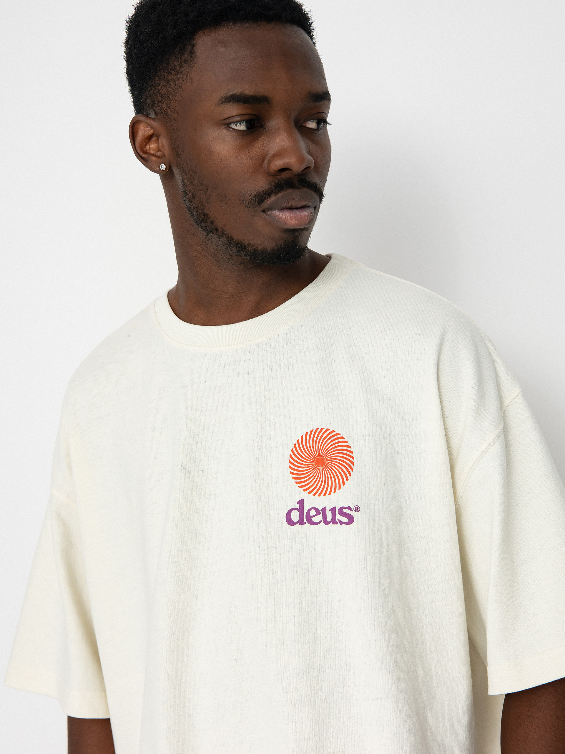 Tricou Deus Ex Machina Strata (vintage white)