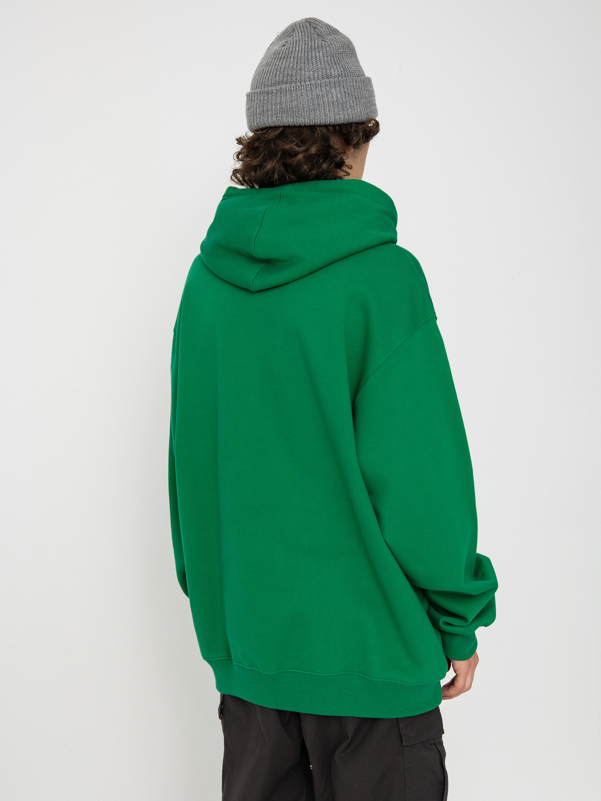 Hanorac cu glugă Vans Caps Loose HD (verdant green)