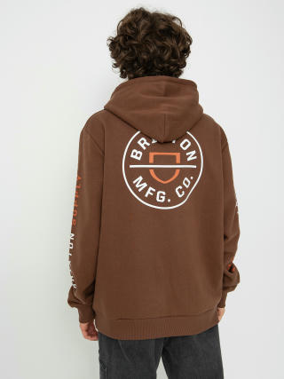 Hanorac cu glugă Brixton Crest HD (pinecone brown/rust orange/whi)